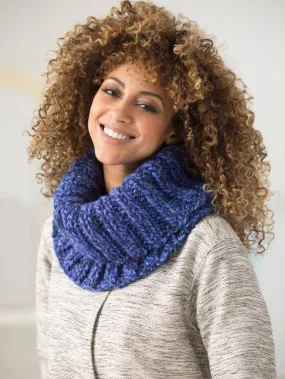 1 Ball Ribbed Cowl (Knit)