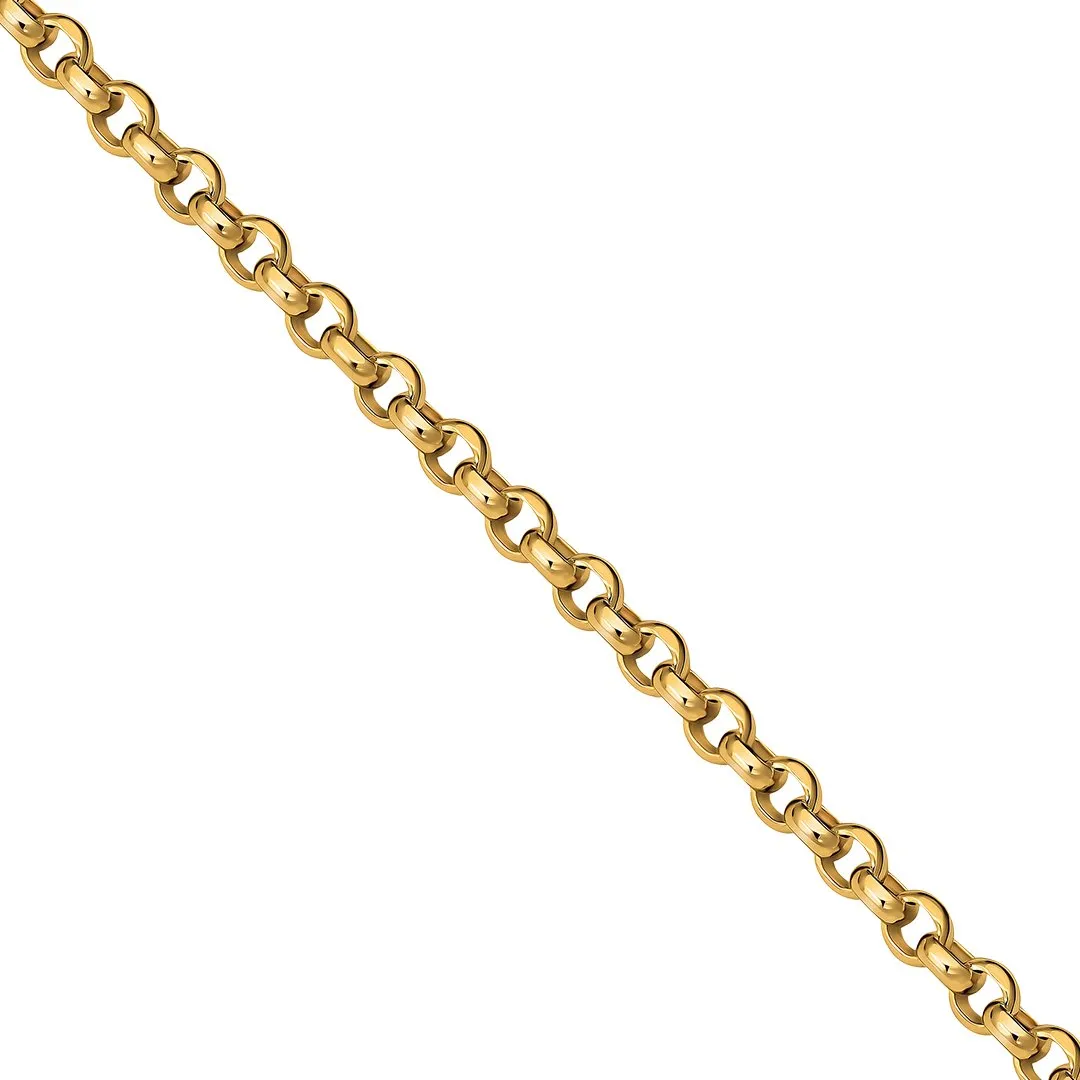 10k Yellow Gold Curb Round Link Chain 2.4 mm