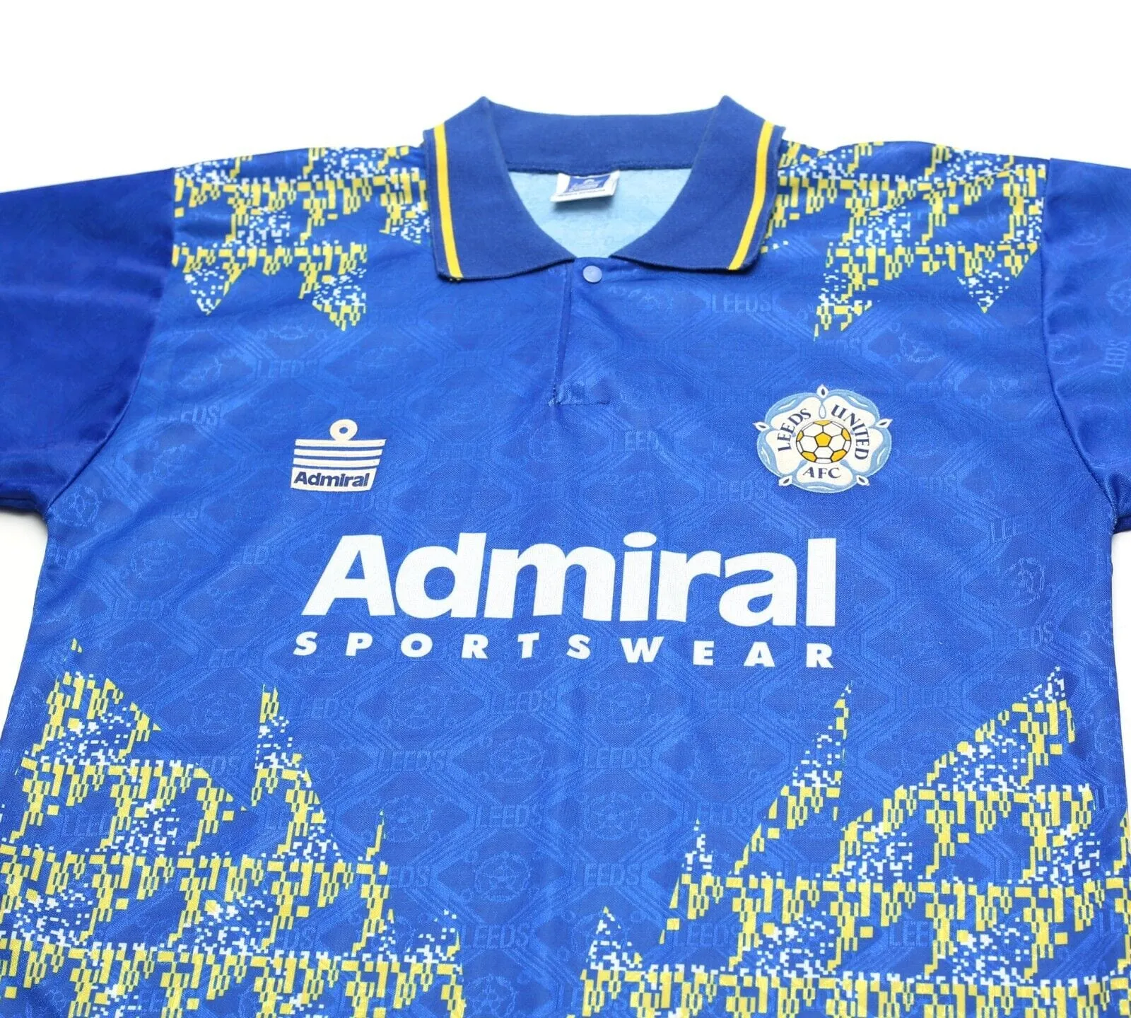 1992/93 LEEDS UNITED Vintage Admiral Away Football Shirt Jersey (M) 38/40