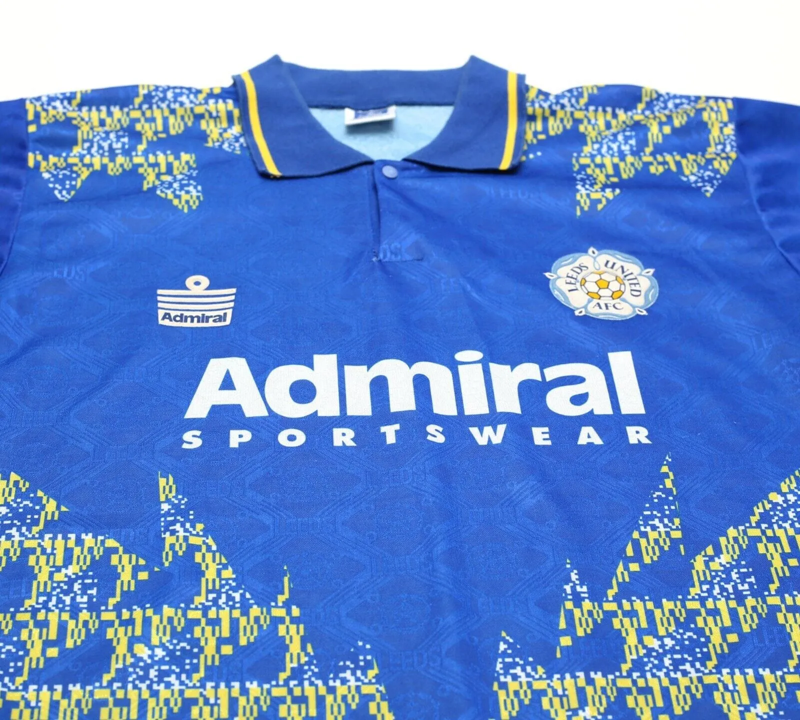 1992/93 LEEDS UNITED Vintage Admiral Away Football Shirt Jersey (M) 38/40