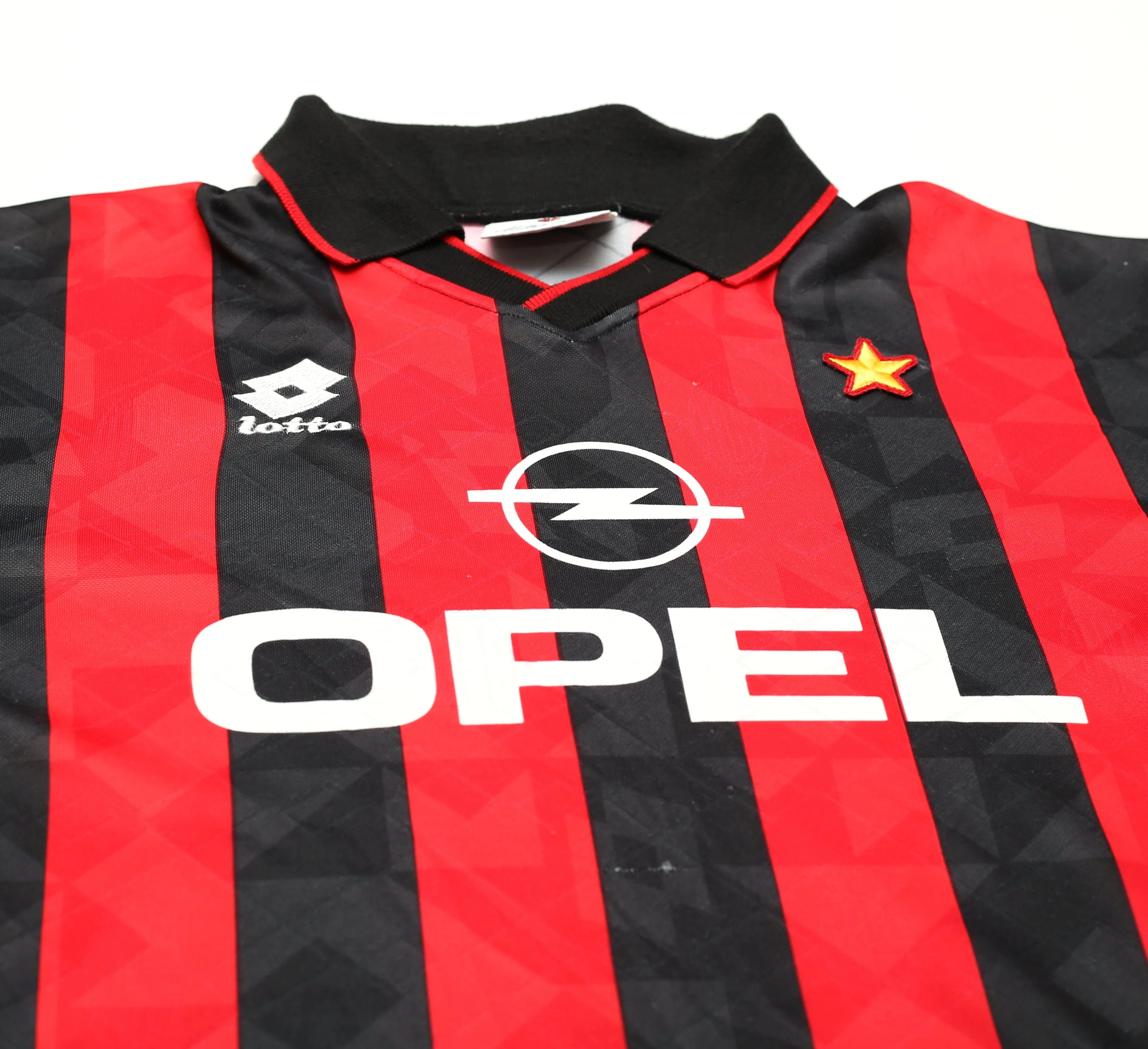 1993/94 AC MILAN Vintage Lotto Long Sleeve Home Football Shirt (L)