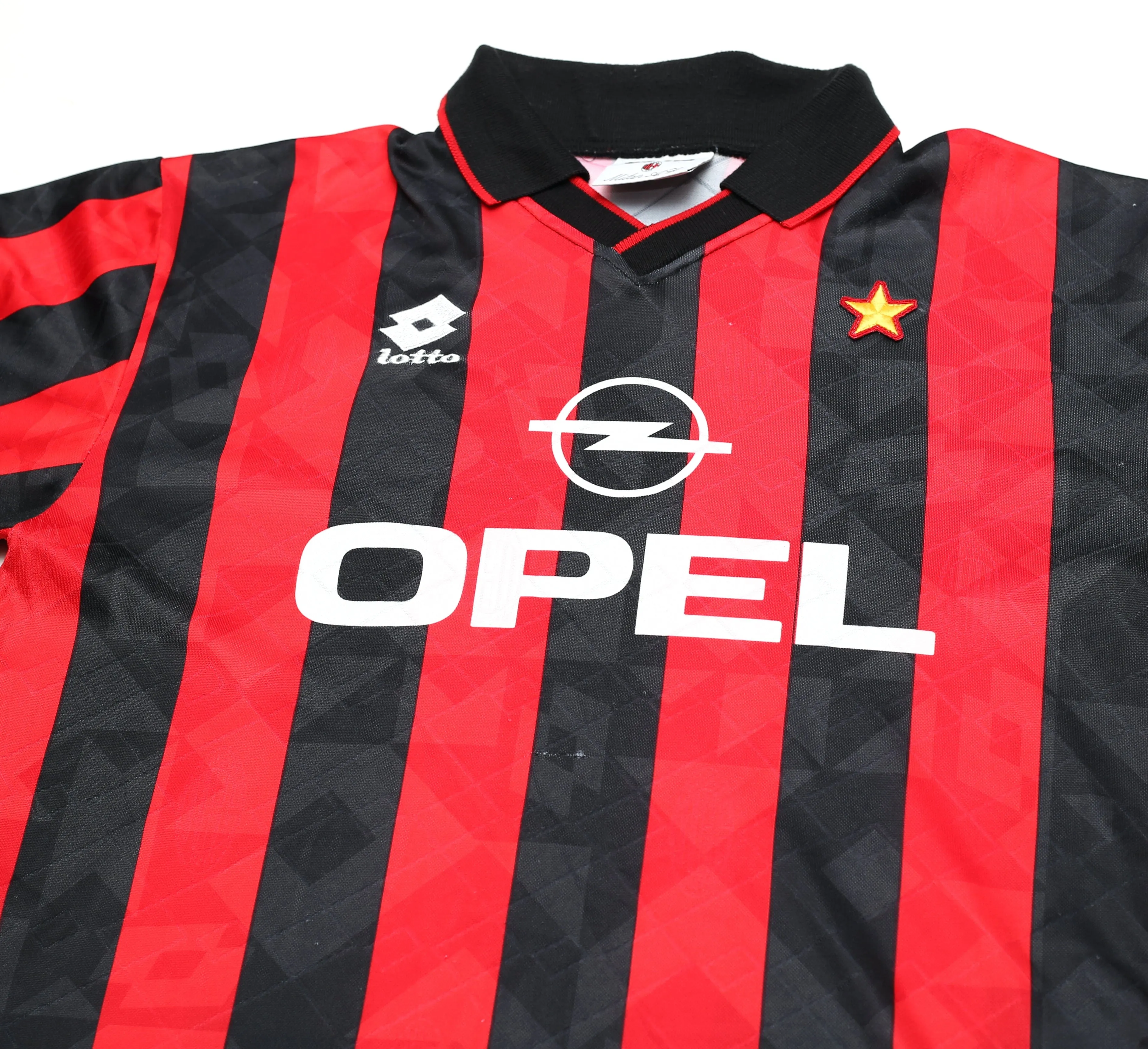 1993/94 AC MILAN Vintage Lotto Long Sleeve Home Football Shirt (L)