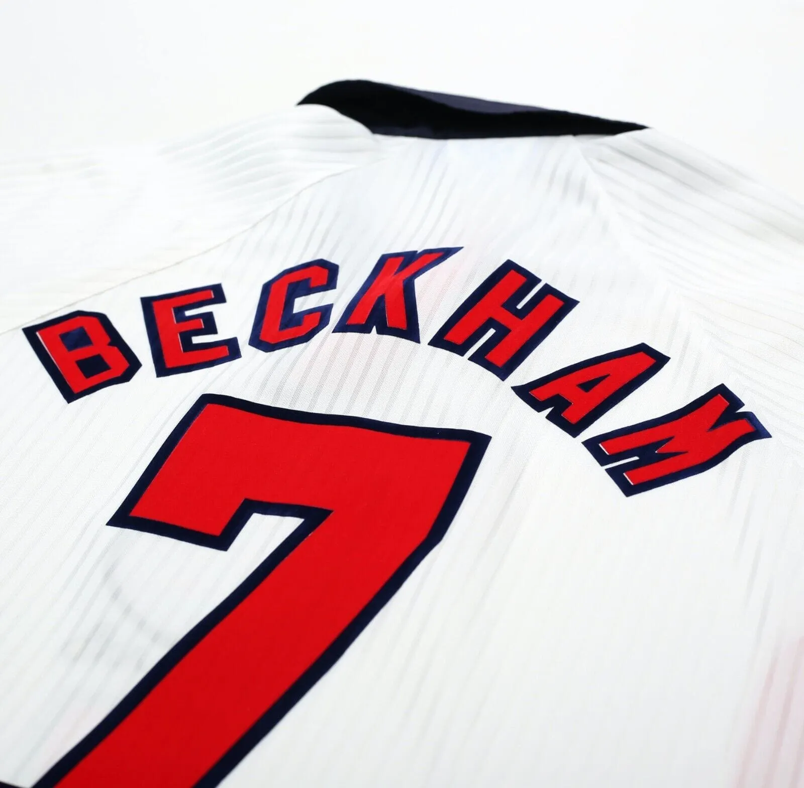 1997/99 BECKHAM #7 England Vintage Umbro Home Football Shirt (XL) World Cup 1998