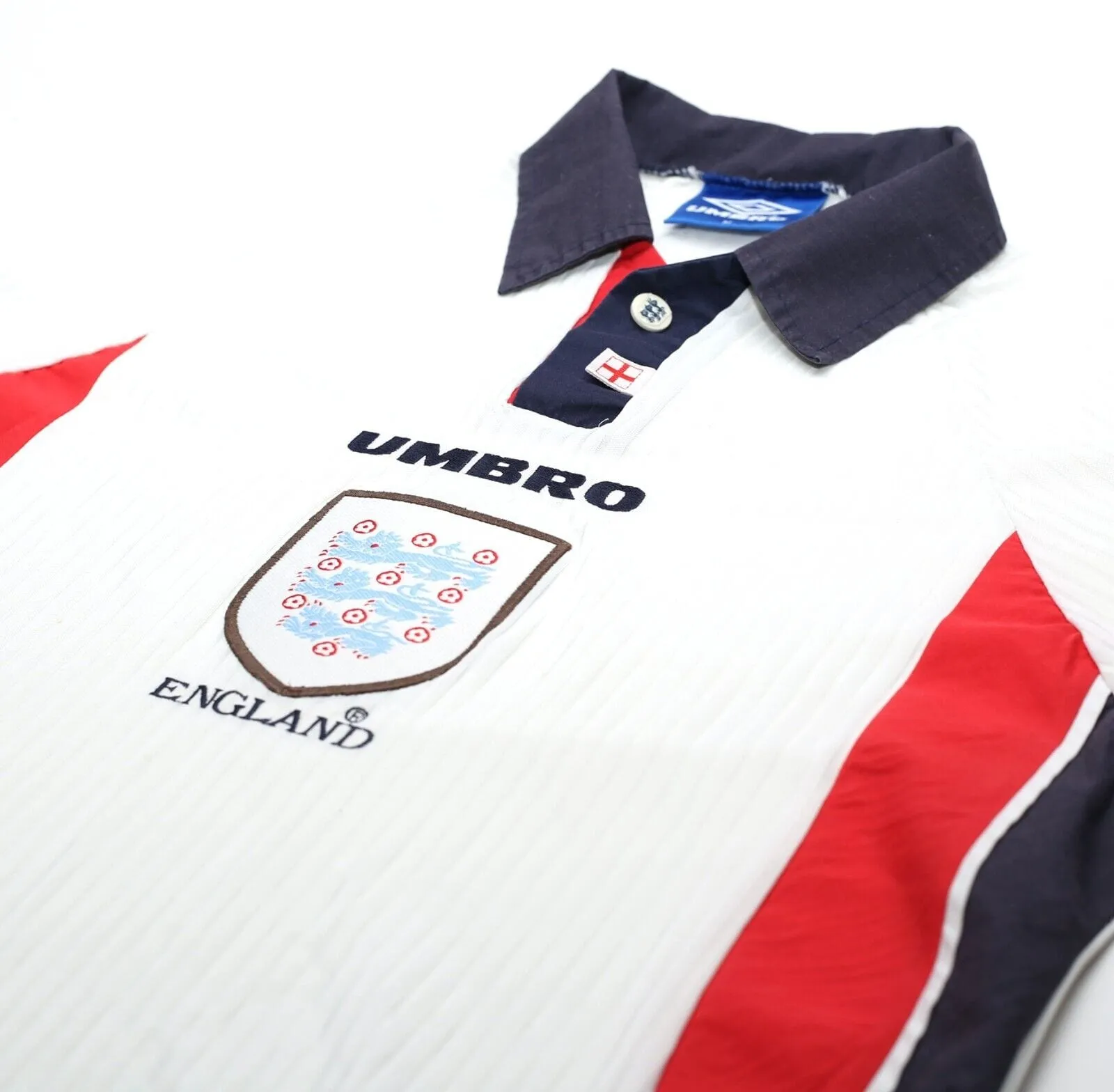 1997/99 ENGLAND Vintage Umbro Home Football Shirt (M) World Cup 98