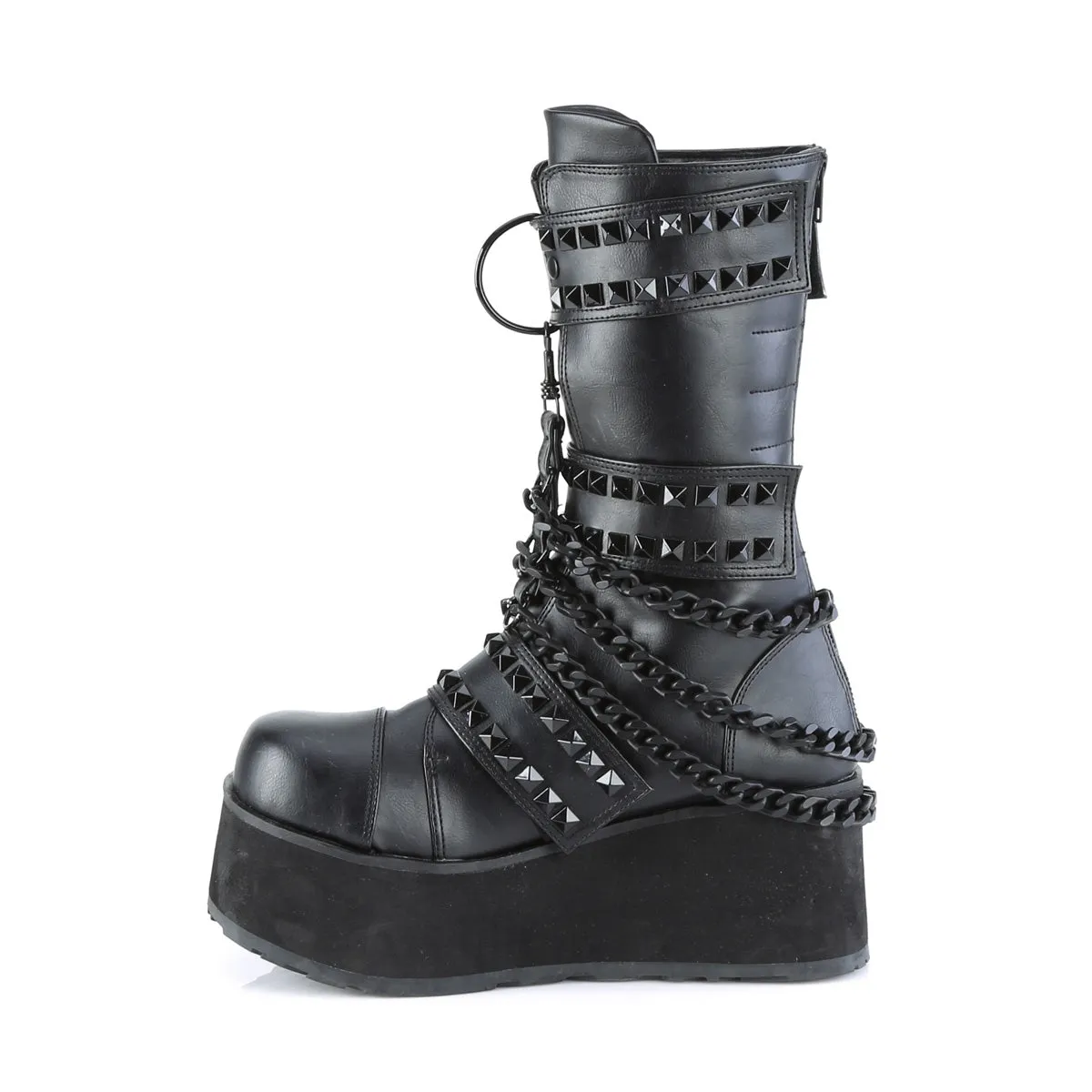 3 Inch Platform TRASHVILLE-138 Black Pu