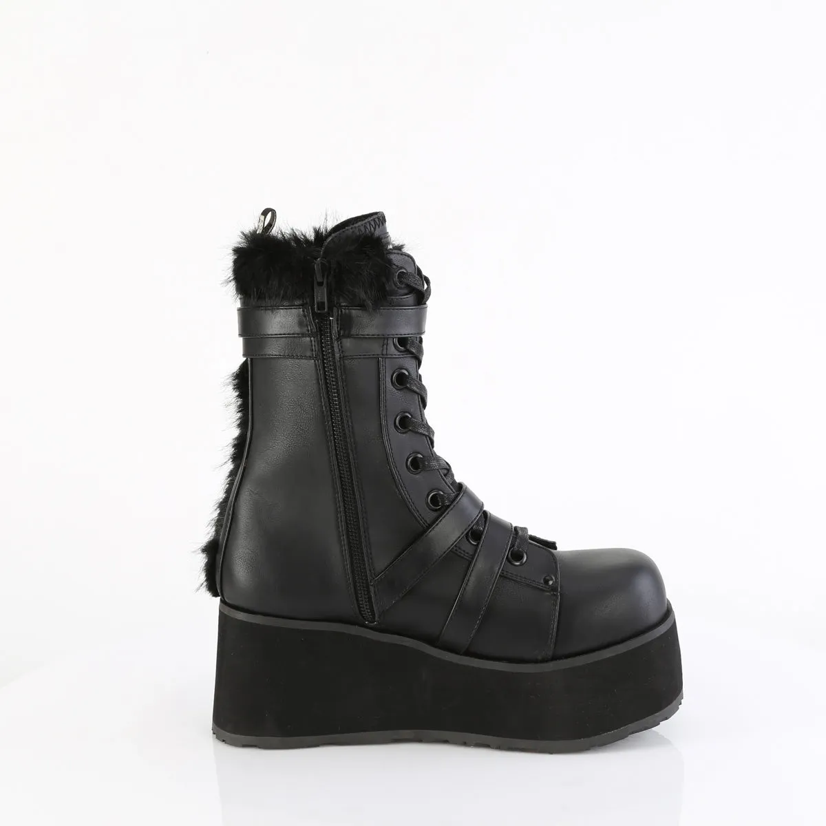 3 Inch Platform TRASHVILLE-218 Black Pu