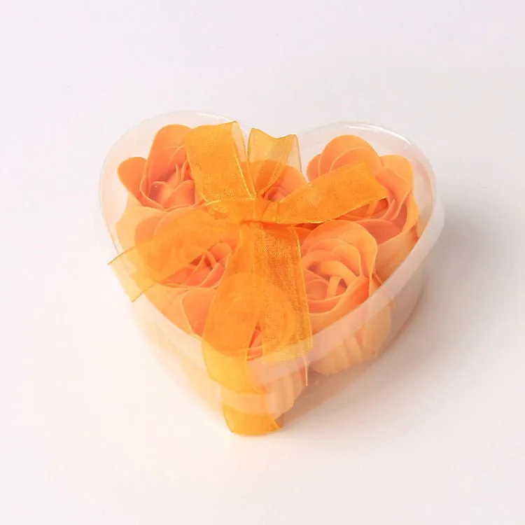 6 Artificial Rose Heart Box with Ribbon