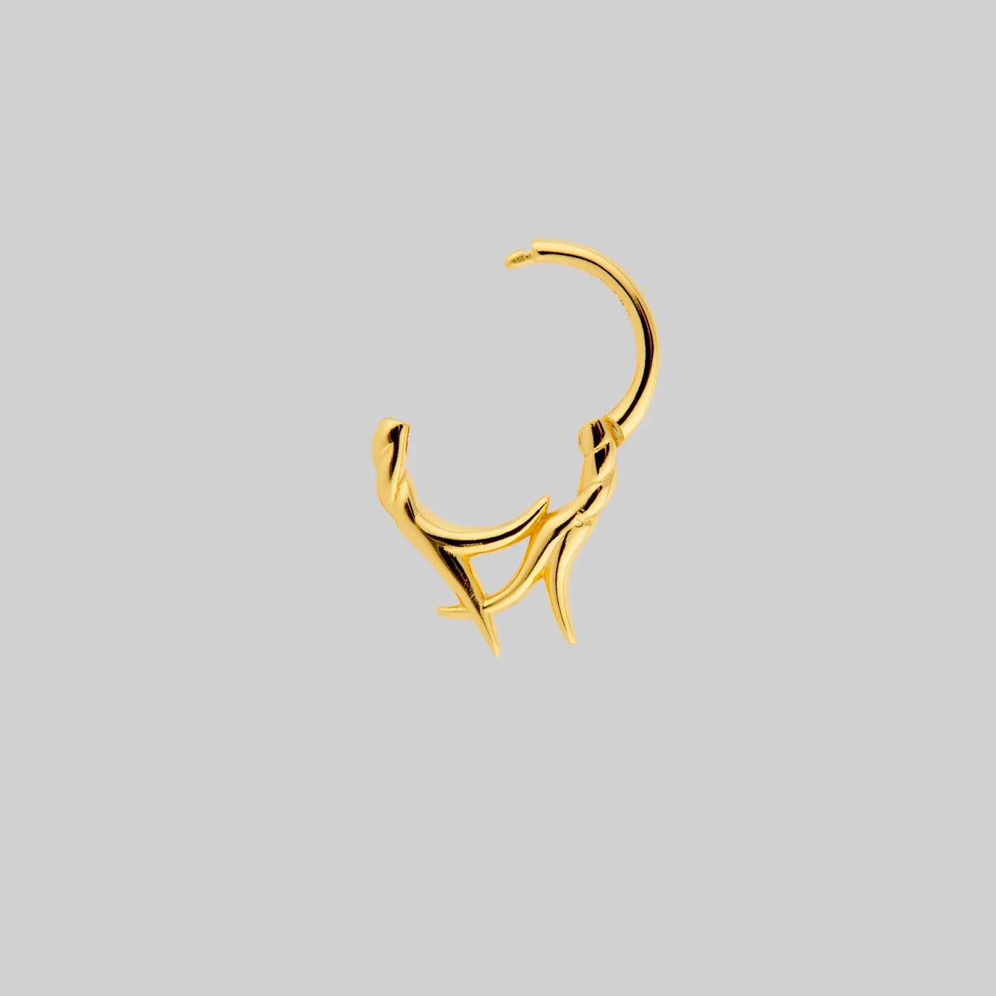 ABANDON. Intertwined Roots Septum Clicker Ring - Gold