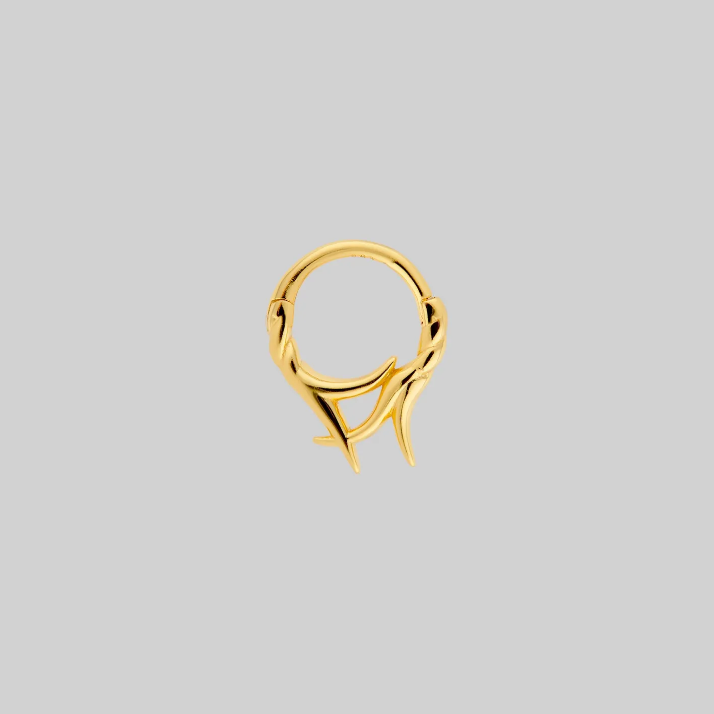 ABANDON. Intertwined Roots Septum Clicker Ring - Gold