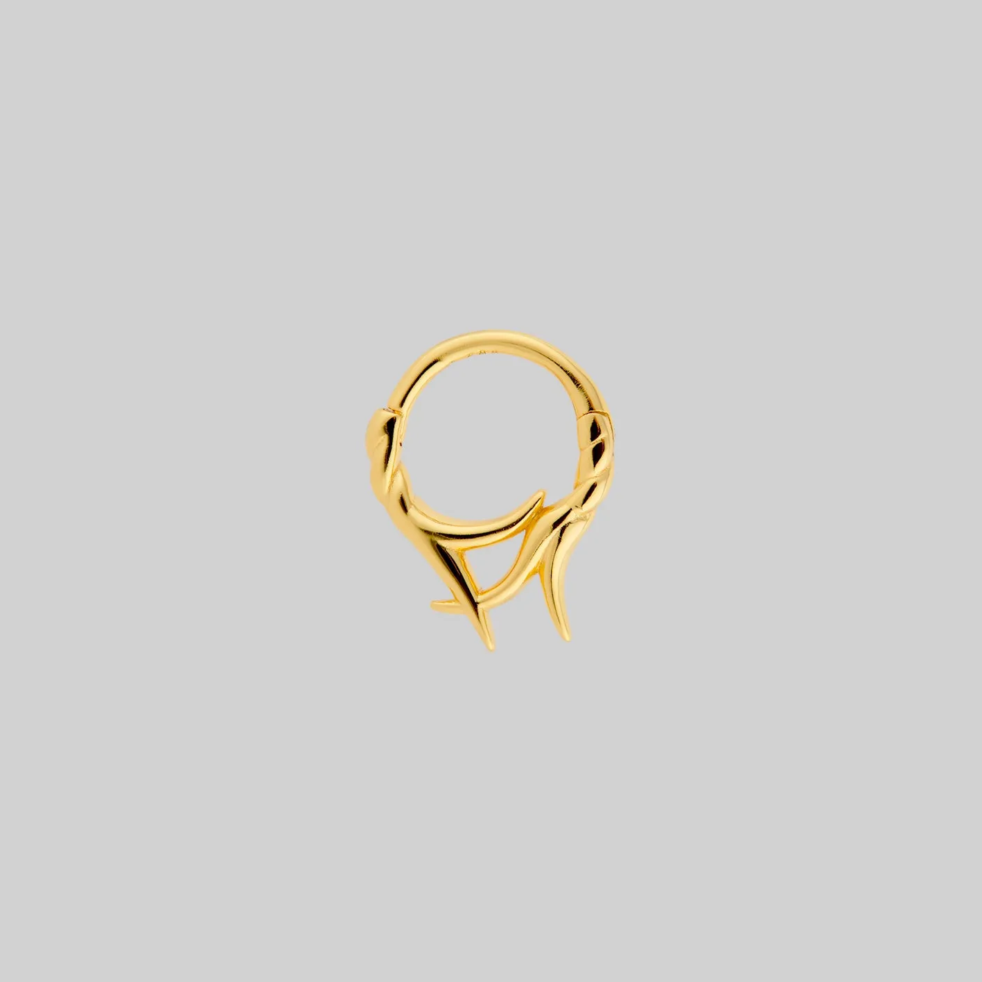 ABANDON. Intertwined Roots Septum Clicker Ring - Gold