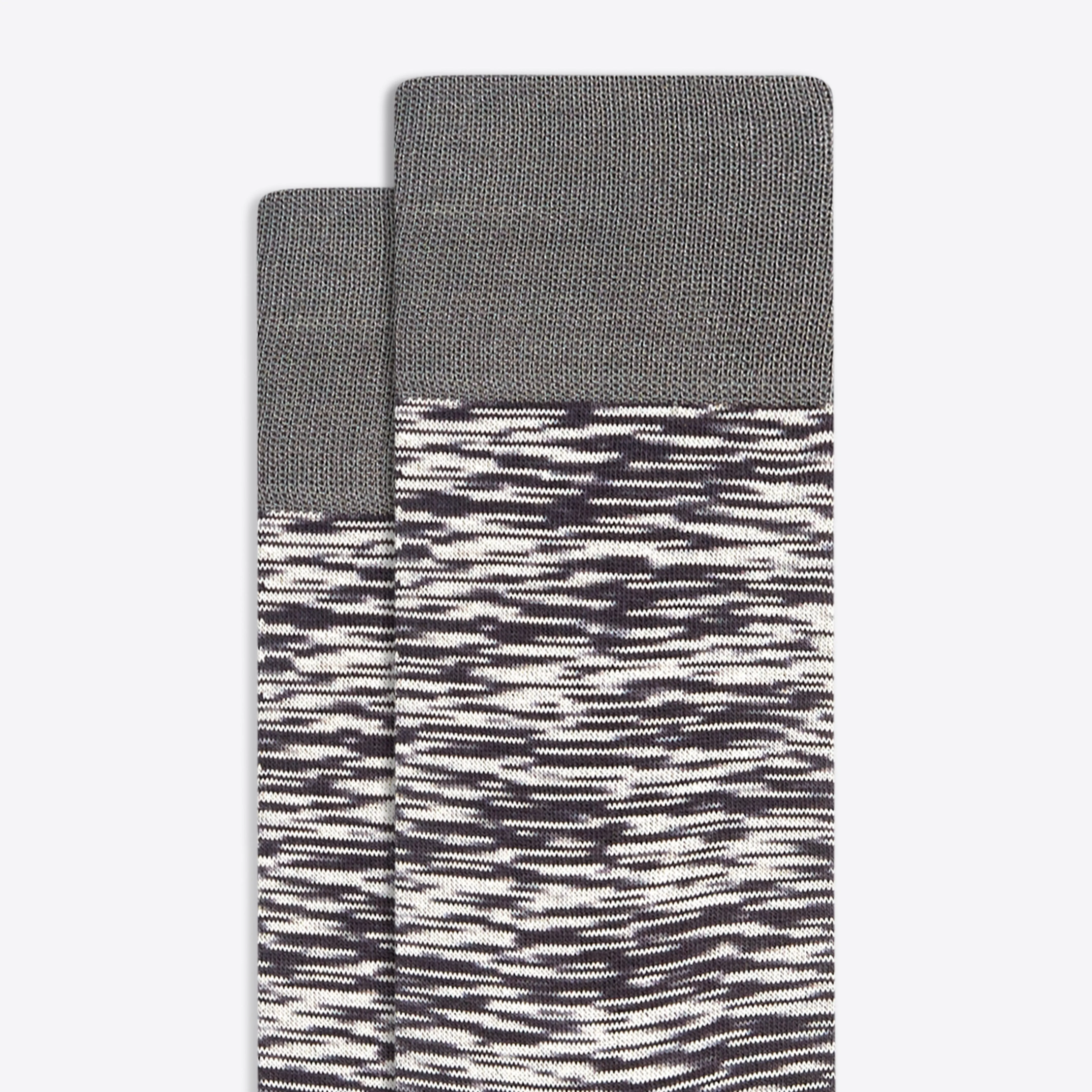 Abstract Melange Mid-Calf Sock