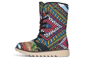 Abstract Tectonic Plates Polar Vibe Boots