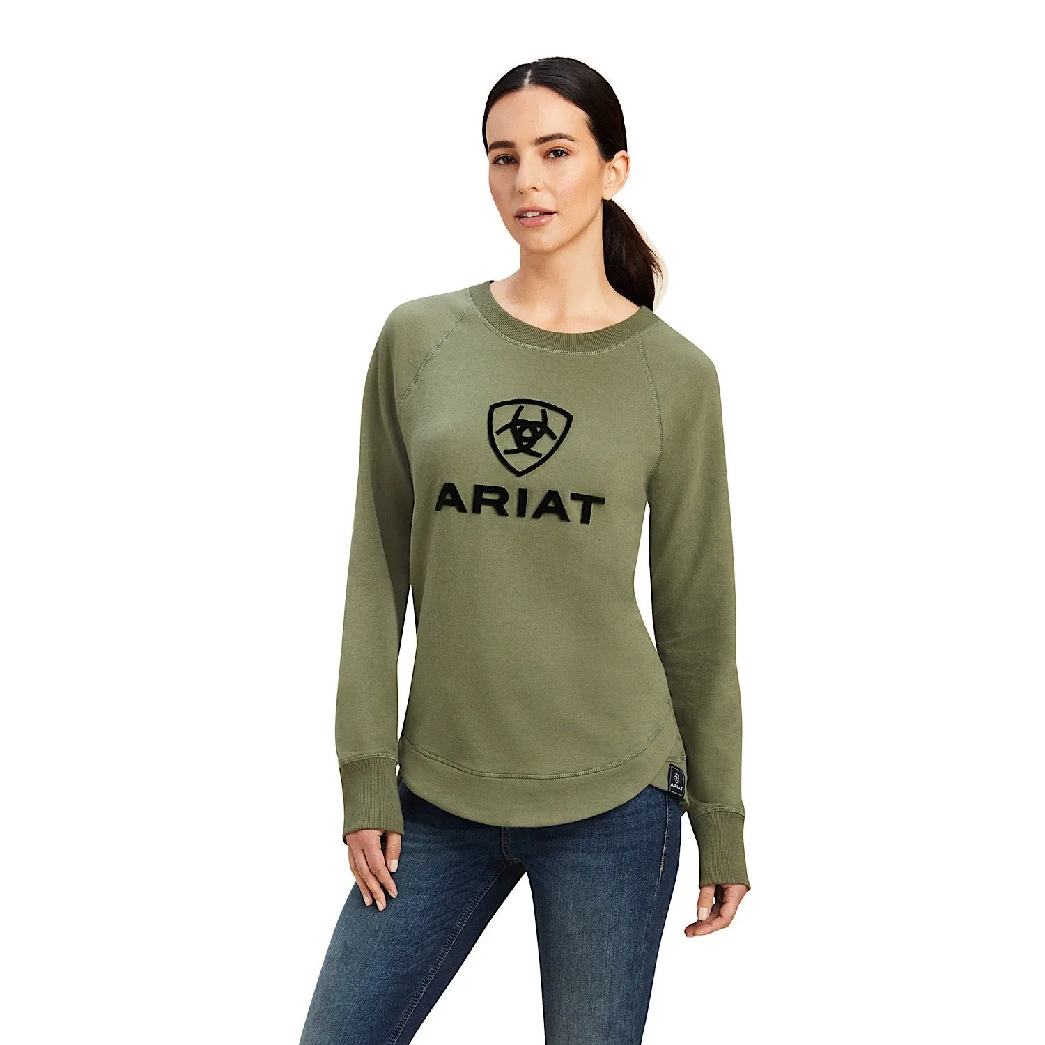 Ariat Womens Benicia Sweatshirt Four Leaf Clover