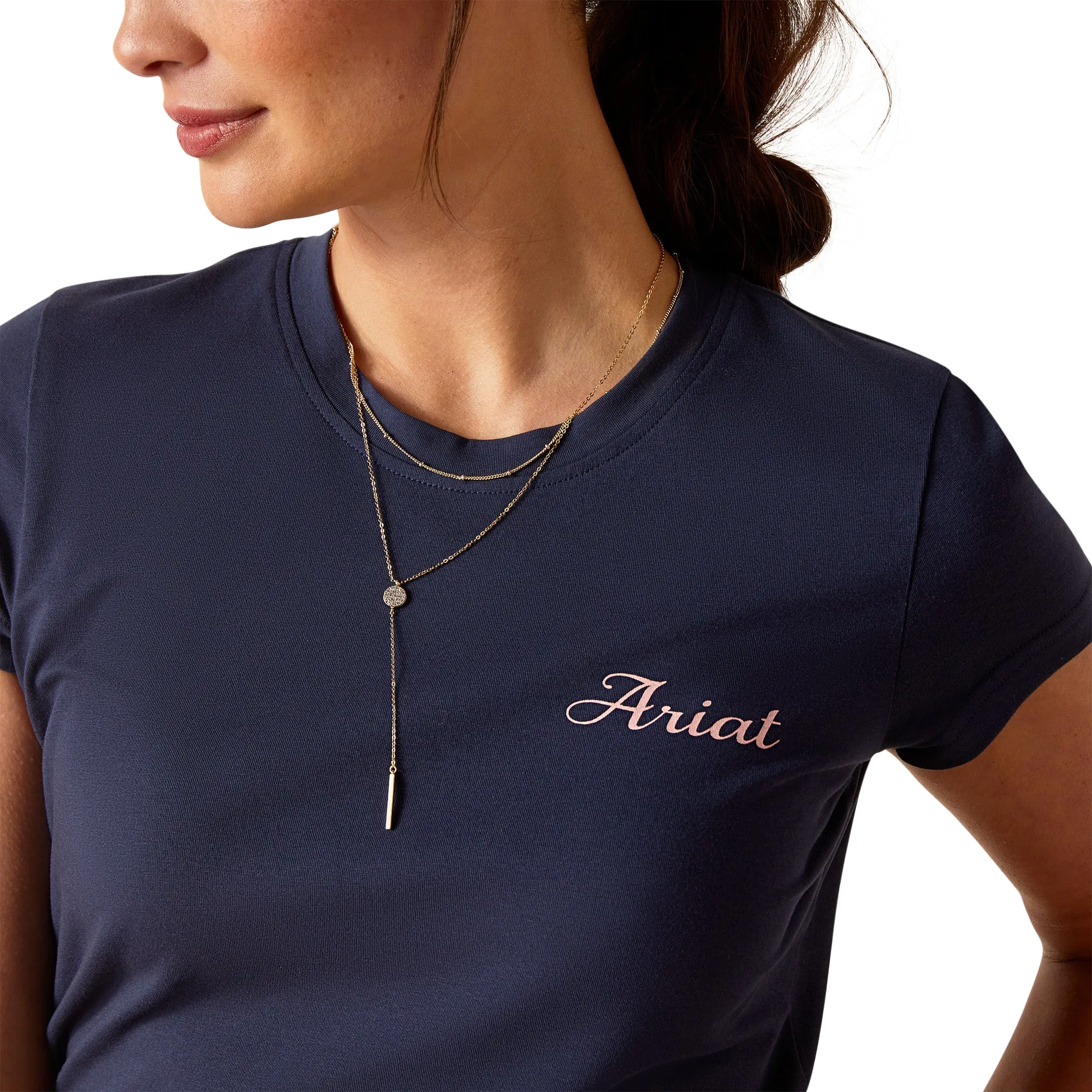 Ariat Women's Pretty Shield Short Sleeve T-Shirt - Navy Eclipse