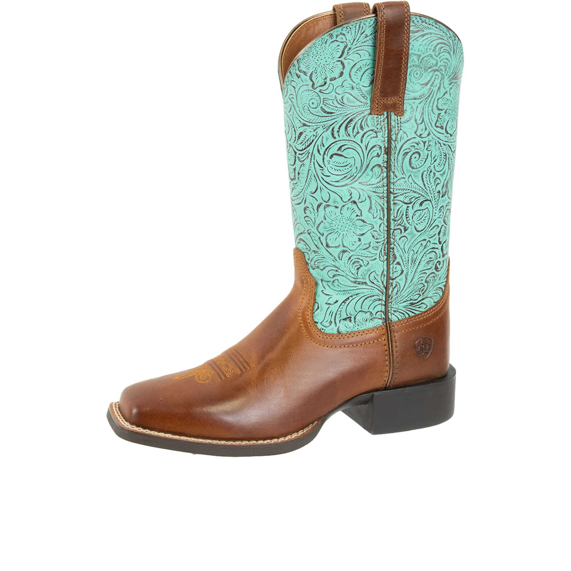 Ariat Womens Round Up Wide Square Toe Beduino Brown