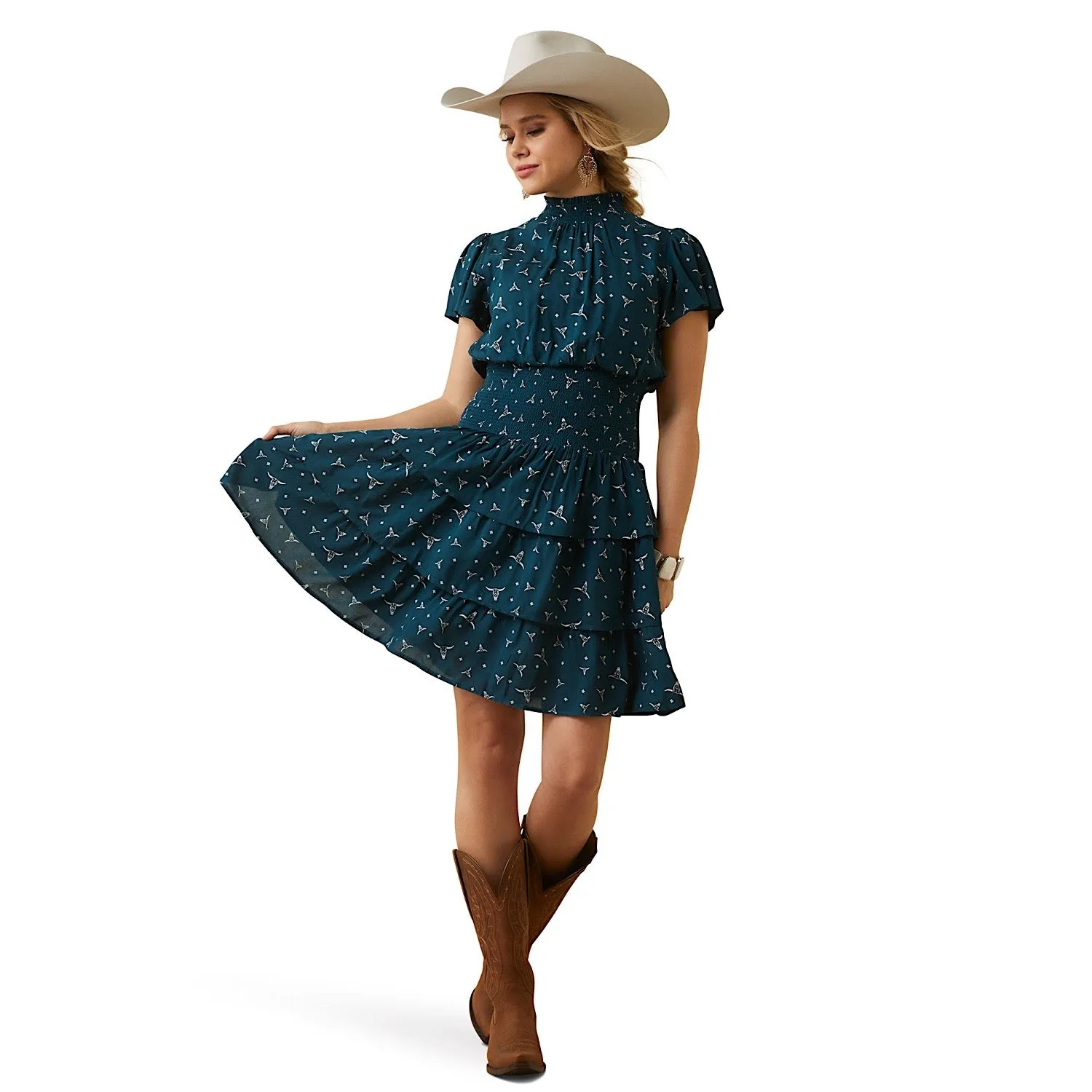 Ariat Womens Steer Me Dress Steer Me print