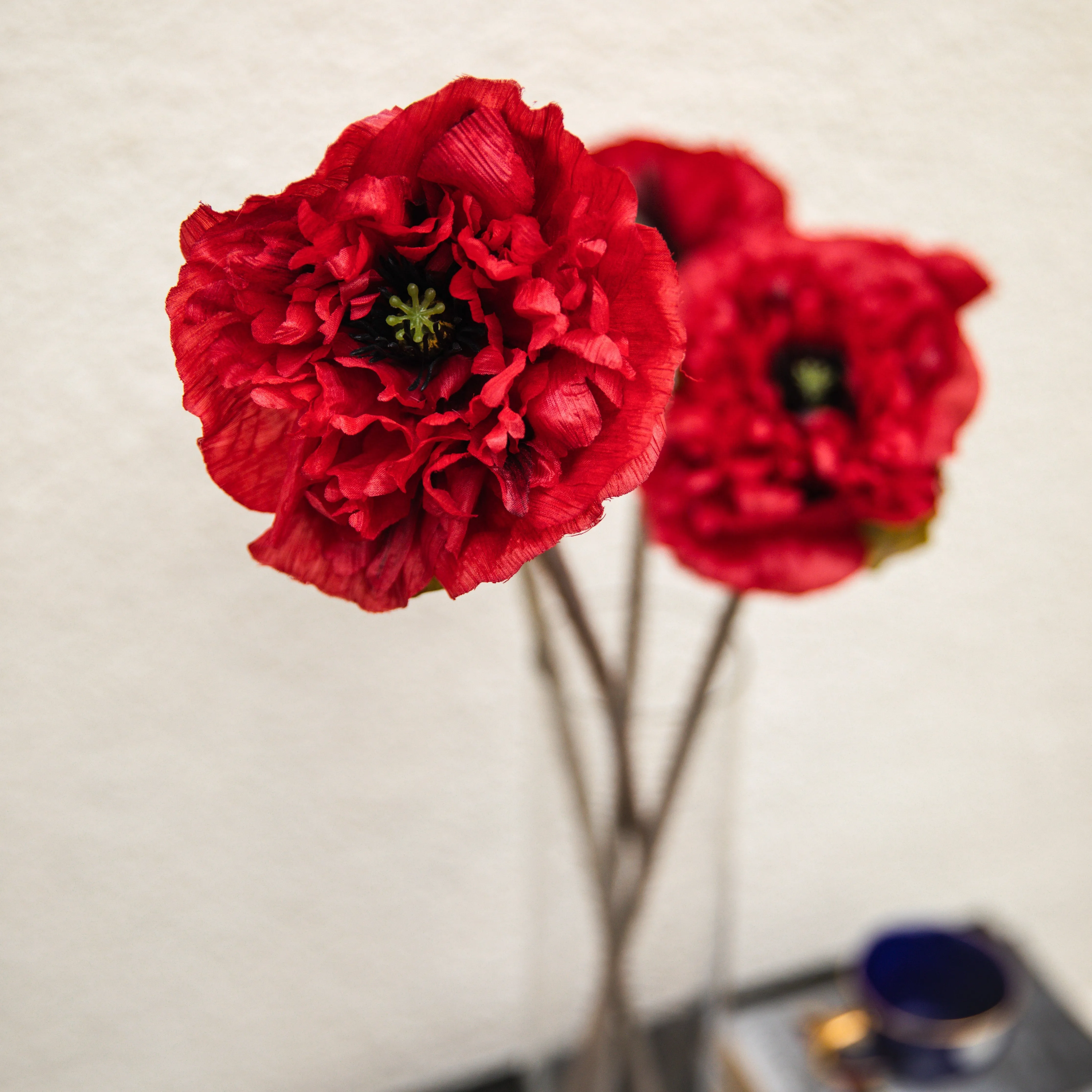 Artificial Flower: Red Poppy