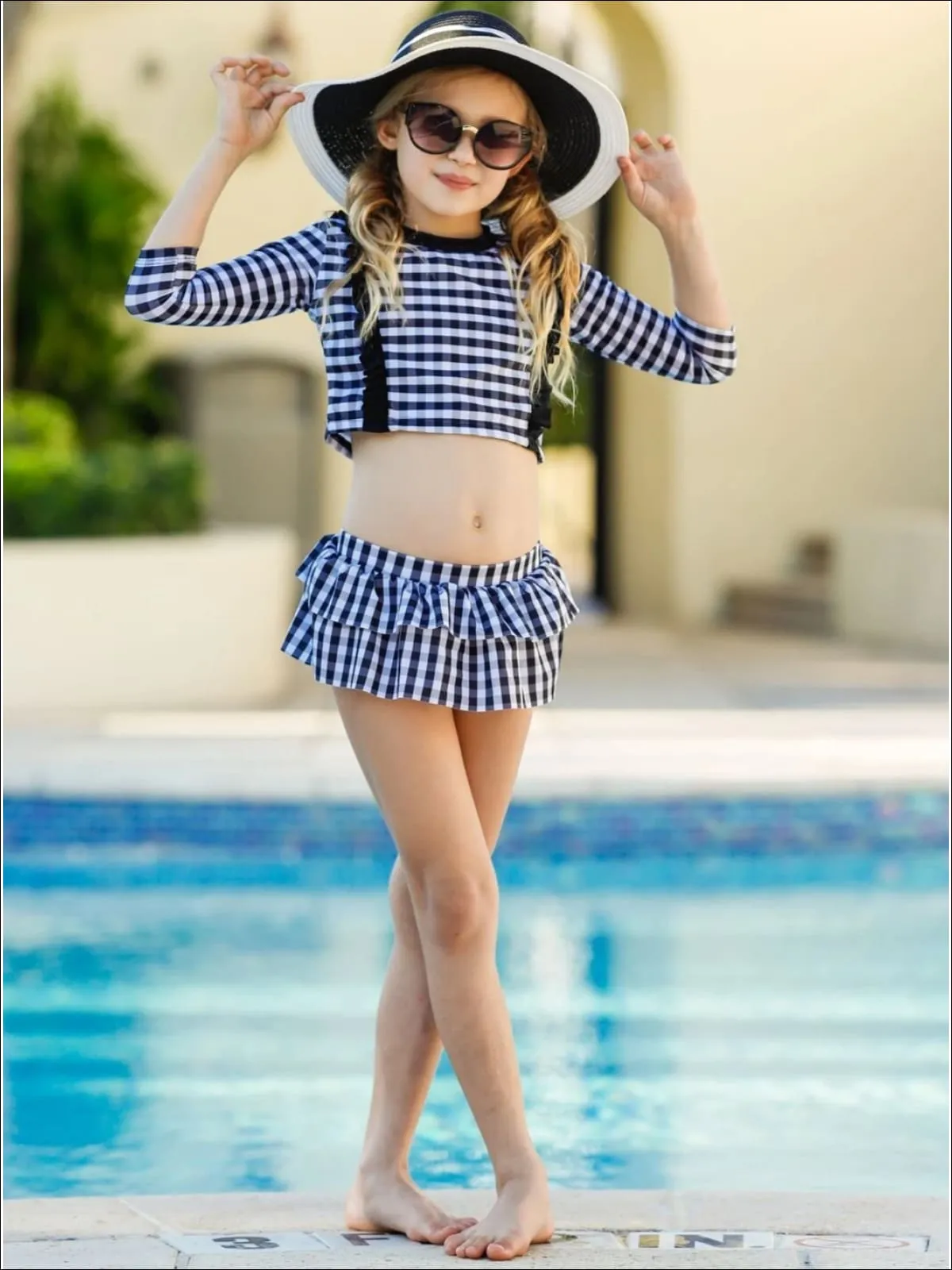 At The Pool Two Piece Skirted Swimsuit