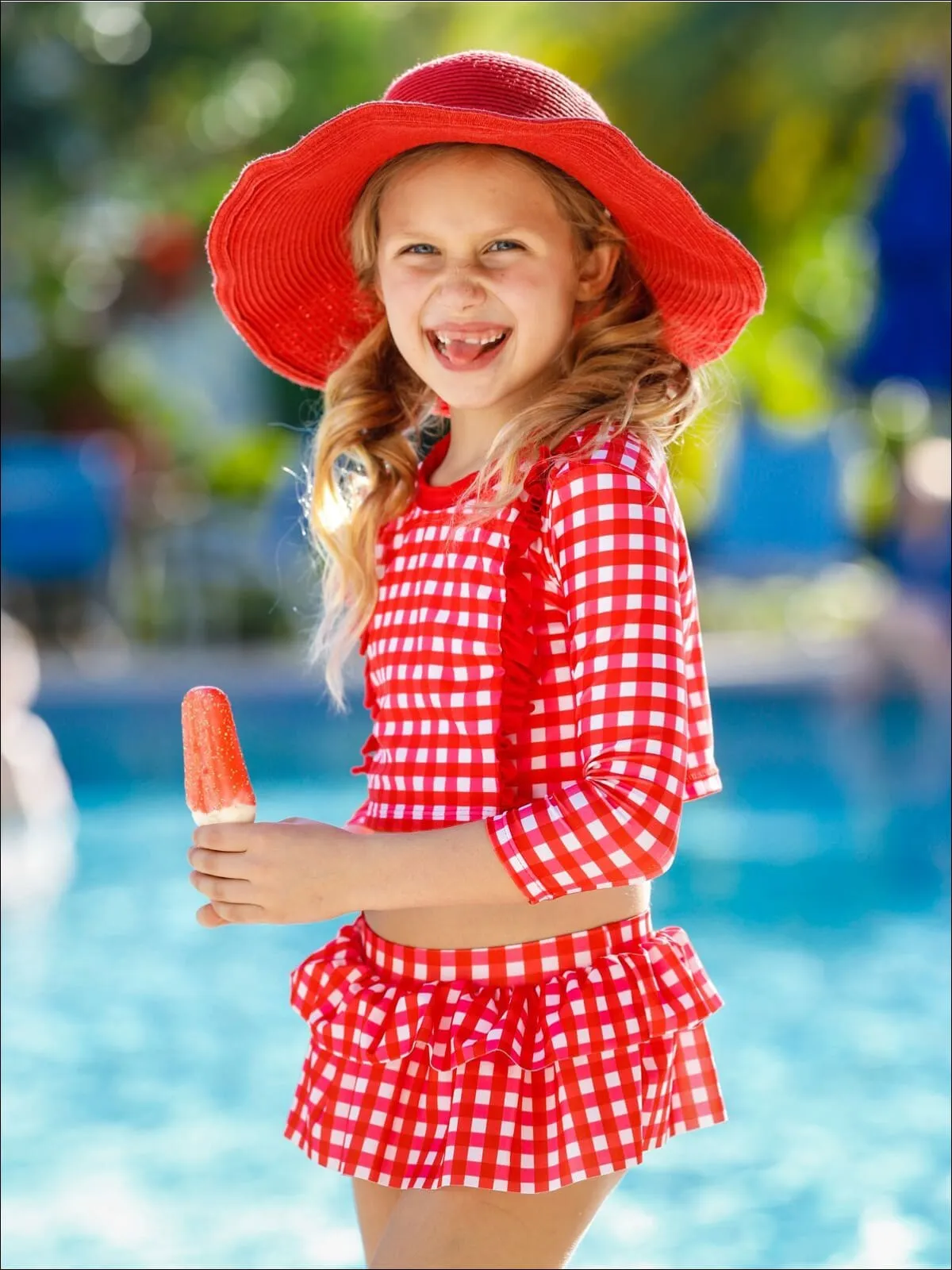 At The Pool Two Piece Skirted Swimsuit