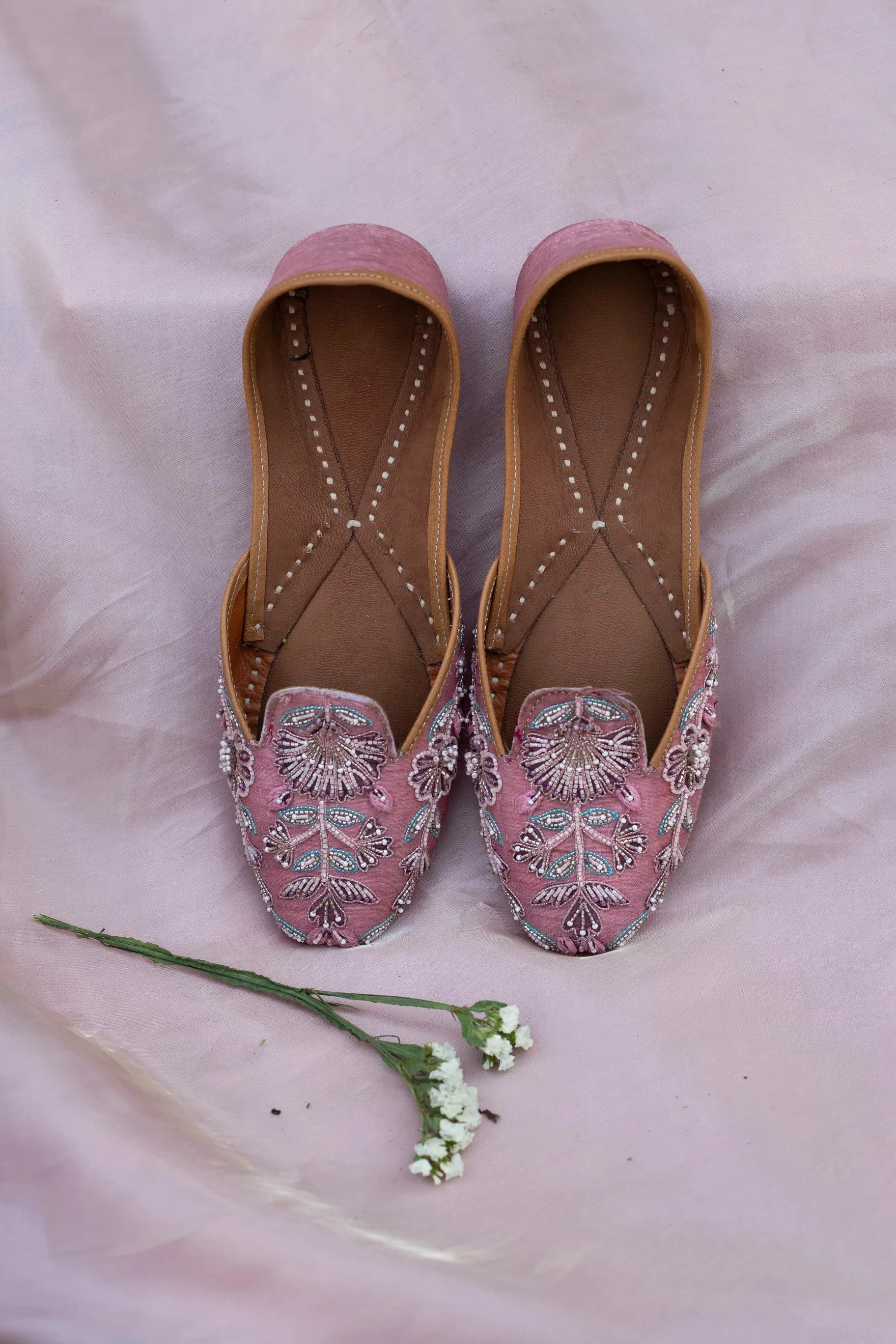 Baby Blush Embroidered Juttis