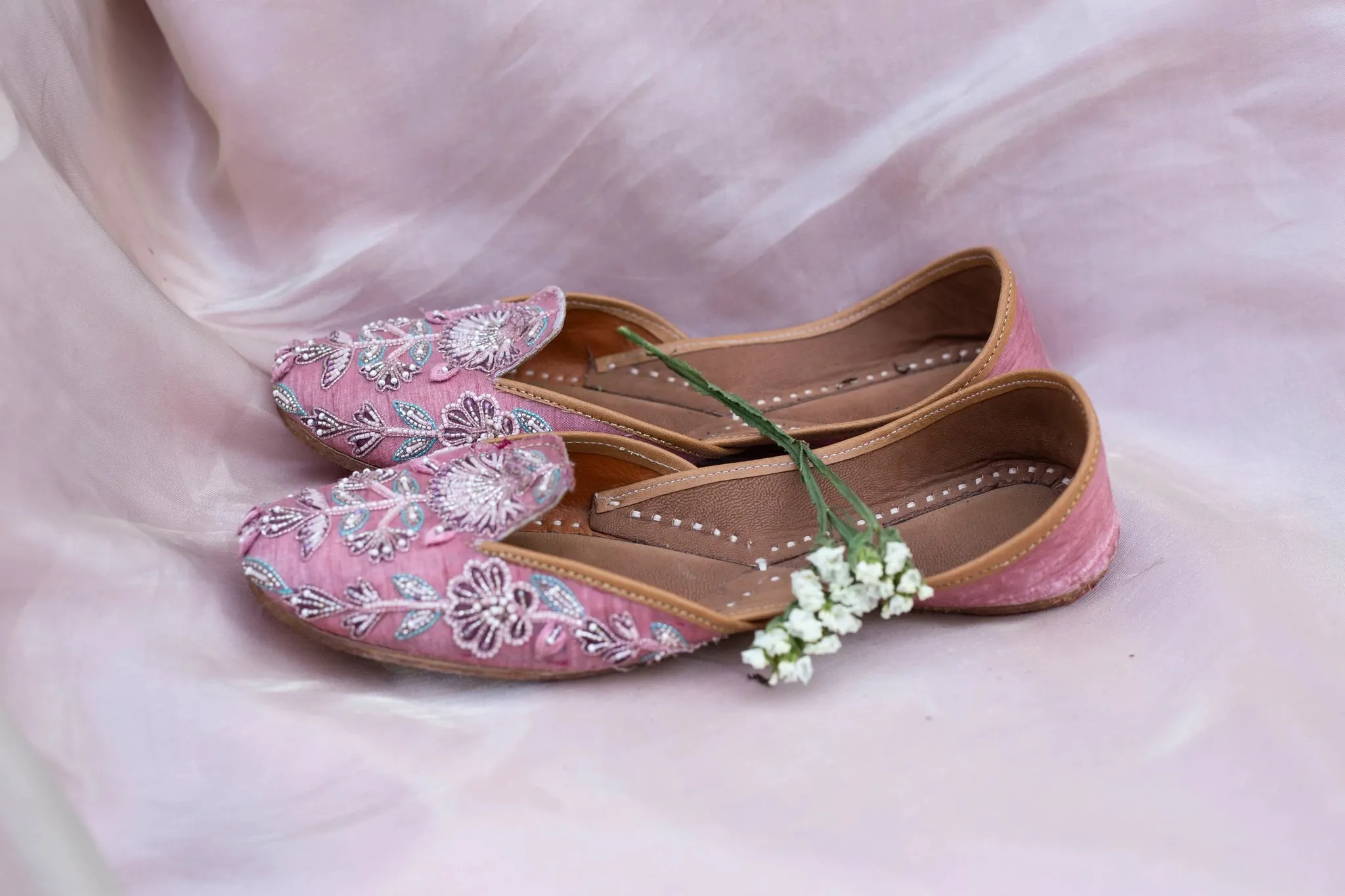 Baby Blush Embroidered Juttis