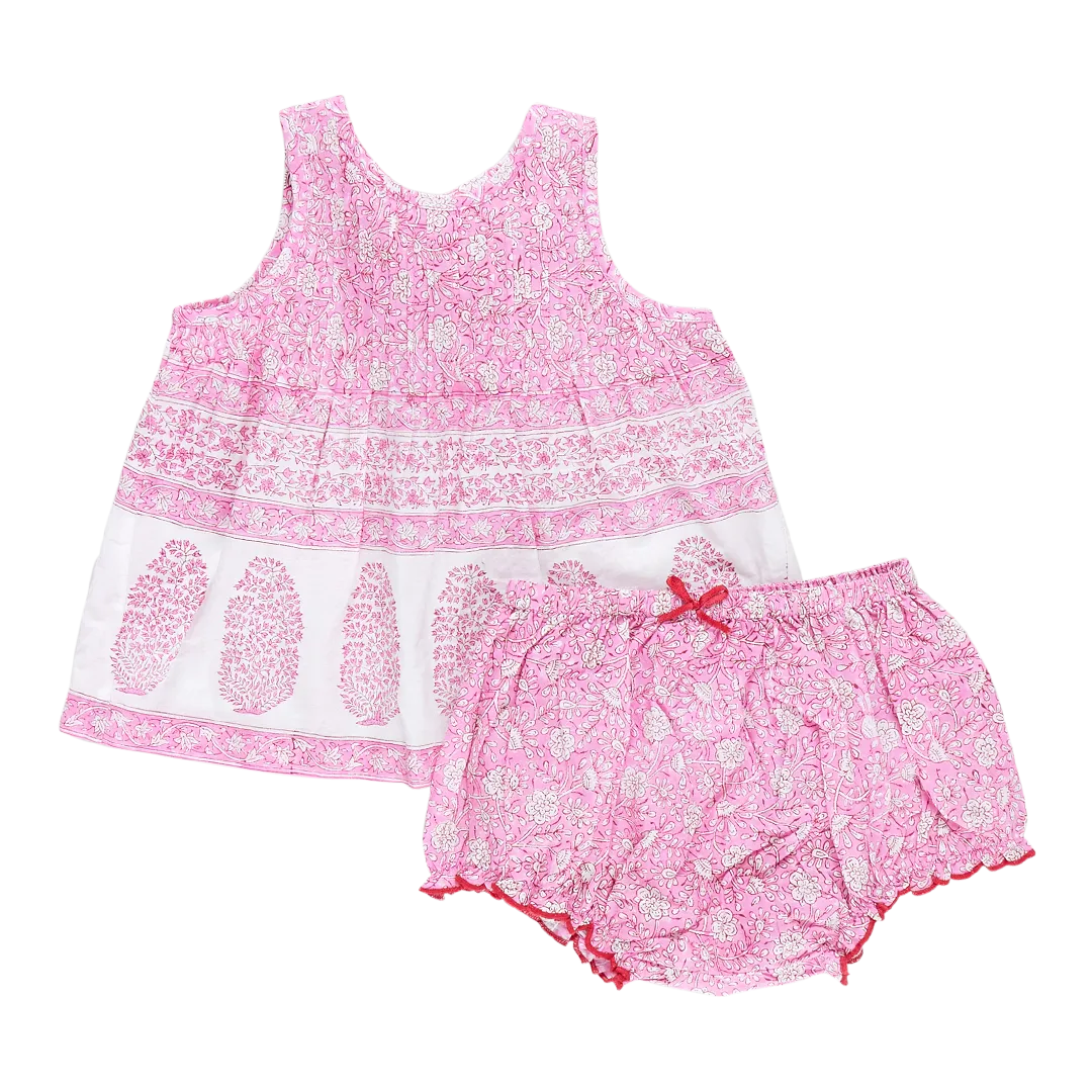 Baby Girls Jaipur Set - Pink Garden