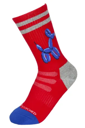 BALLOON DOG MASCOT KIDS ATHLETIC SOCKS