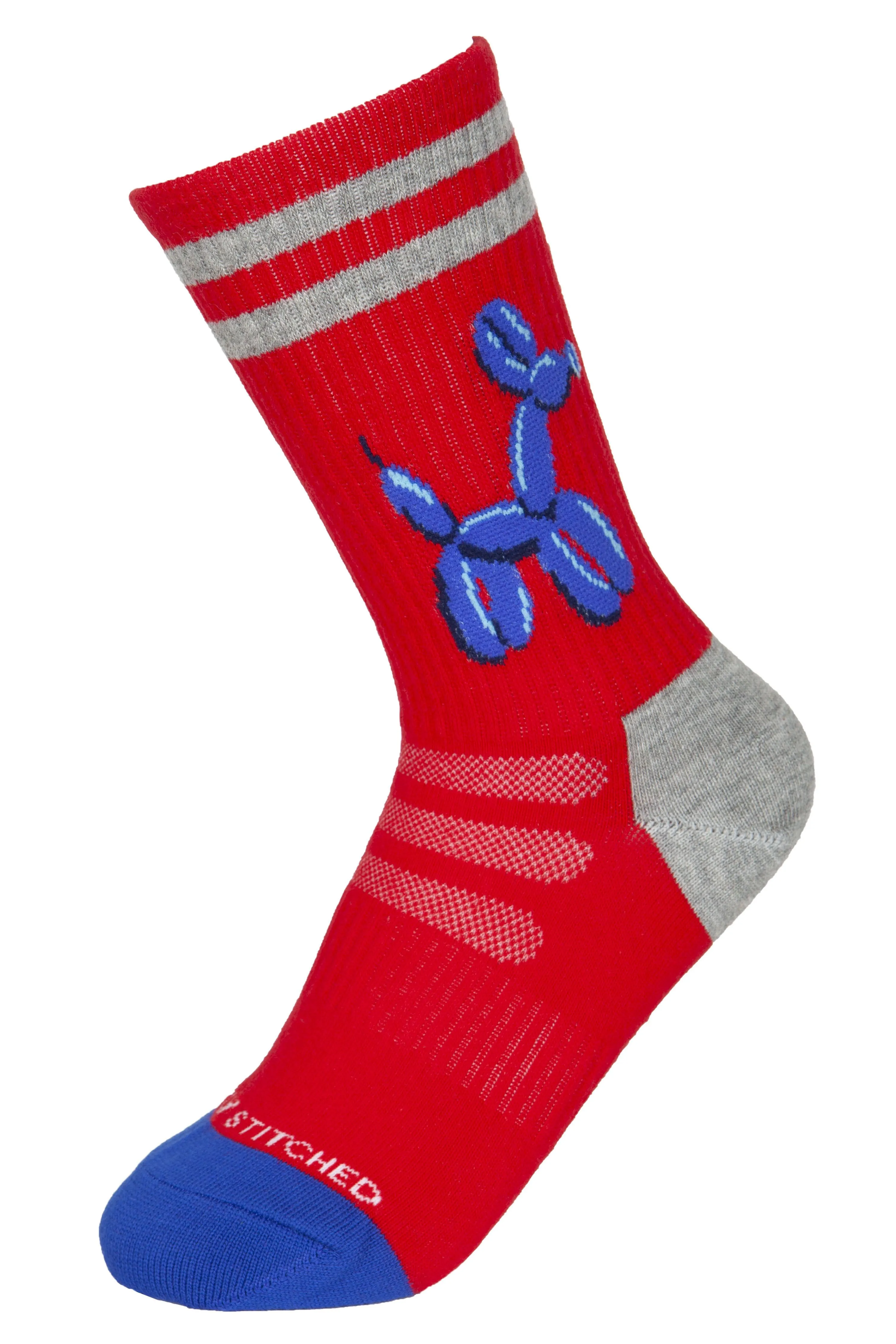 BALLOON DOG MASCOT KIDS ATHLETIC SOCKS