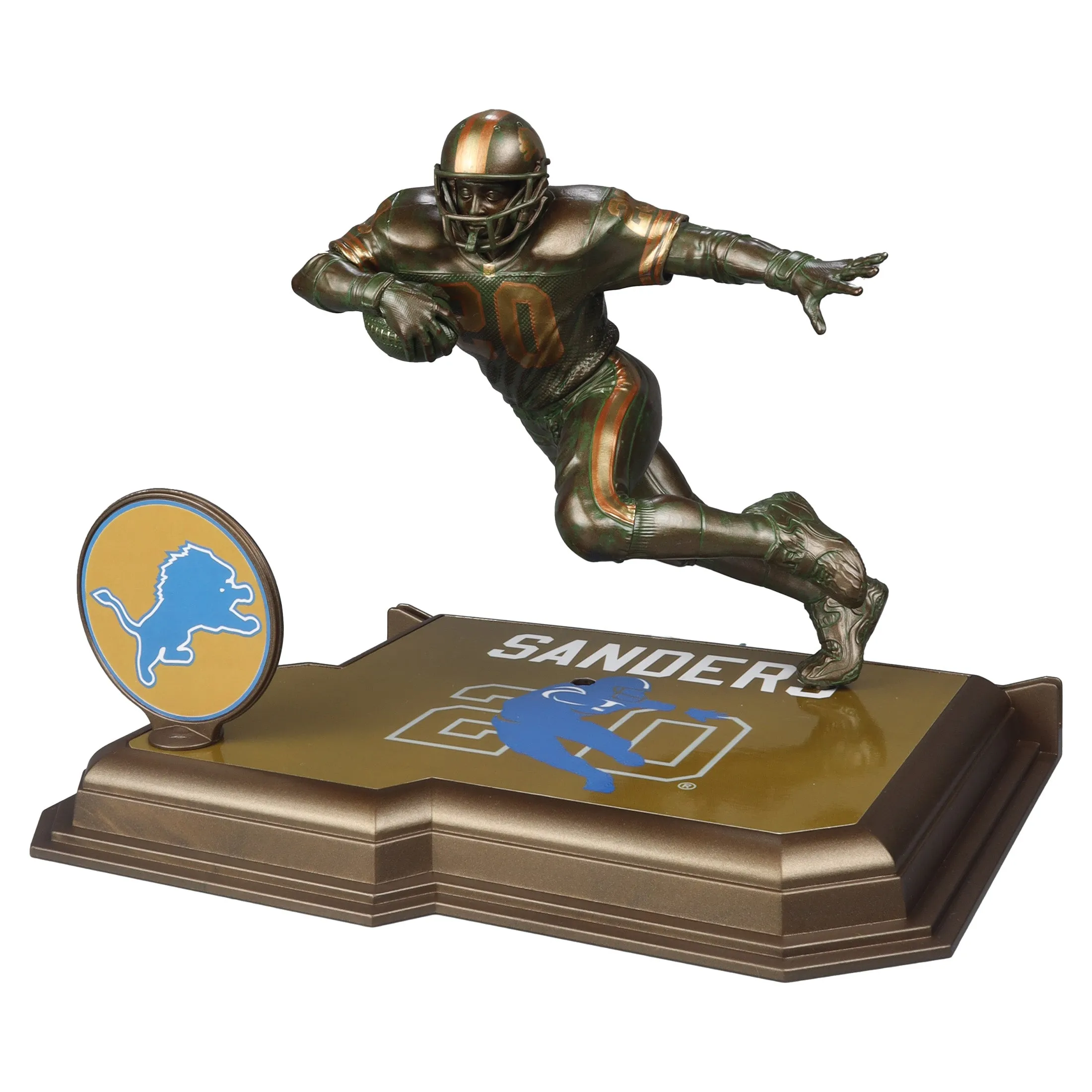 Barry Sanders Detroit Lions McFarlane’s SportsPicks NFL Legacy Series Bronze Gold Label Figure