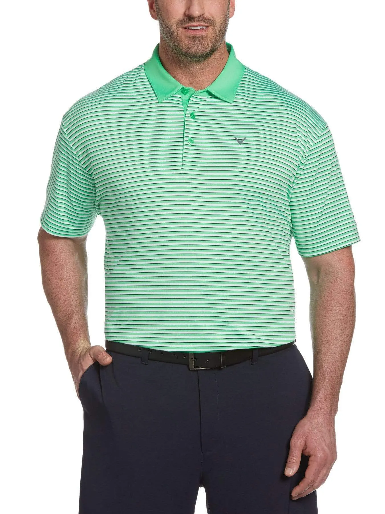 Big & Tall Refined 3-Color Stripe Polo