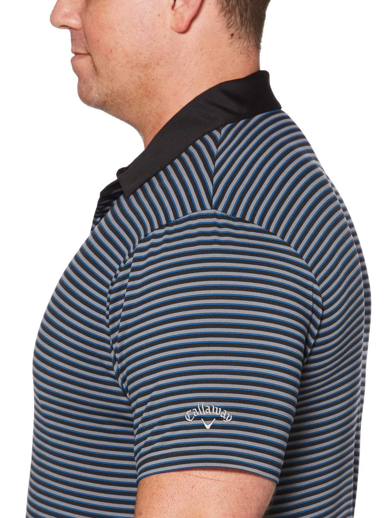 Big & Tall Refined 3-Color Stripe Polo