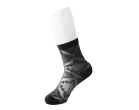 Black Mid-Calf Mesh Sock