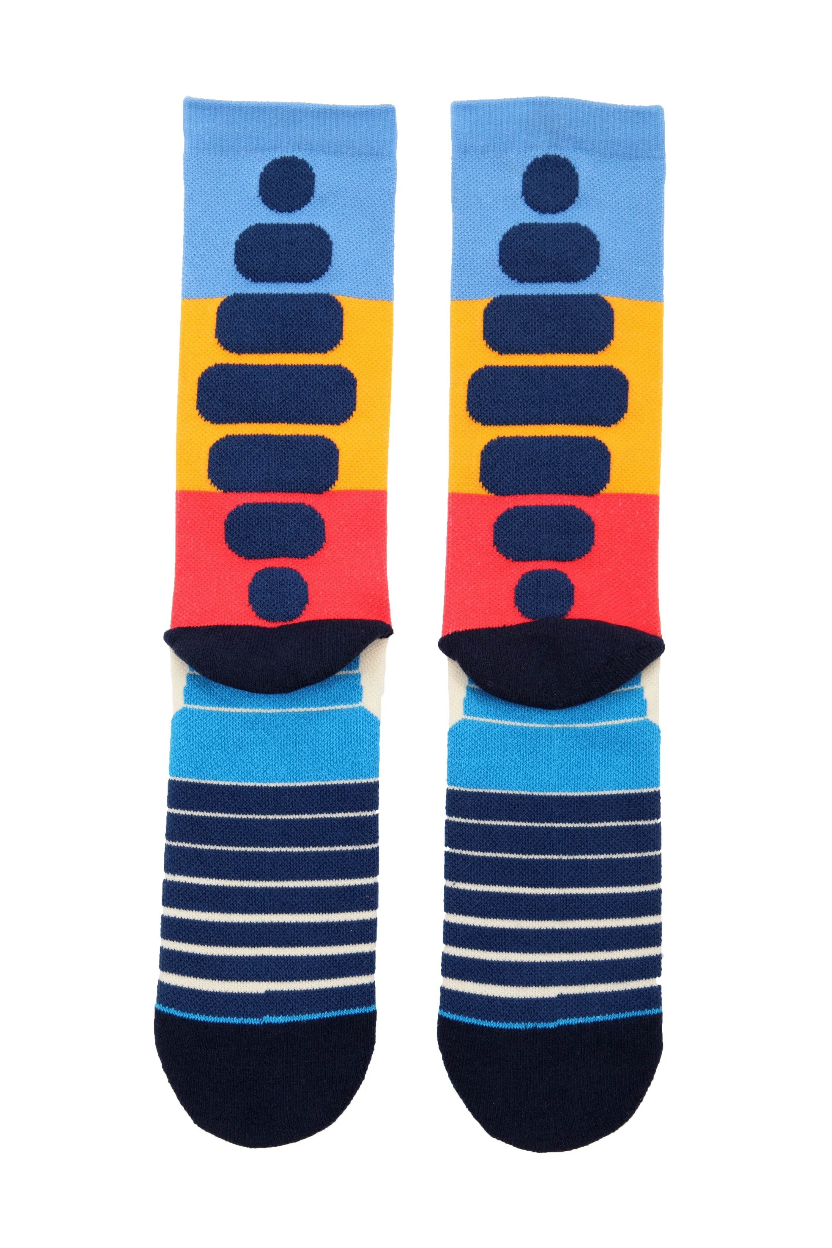 Block Stripe Athletic  Socks