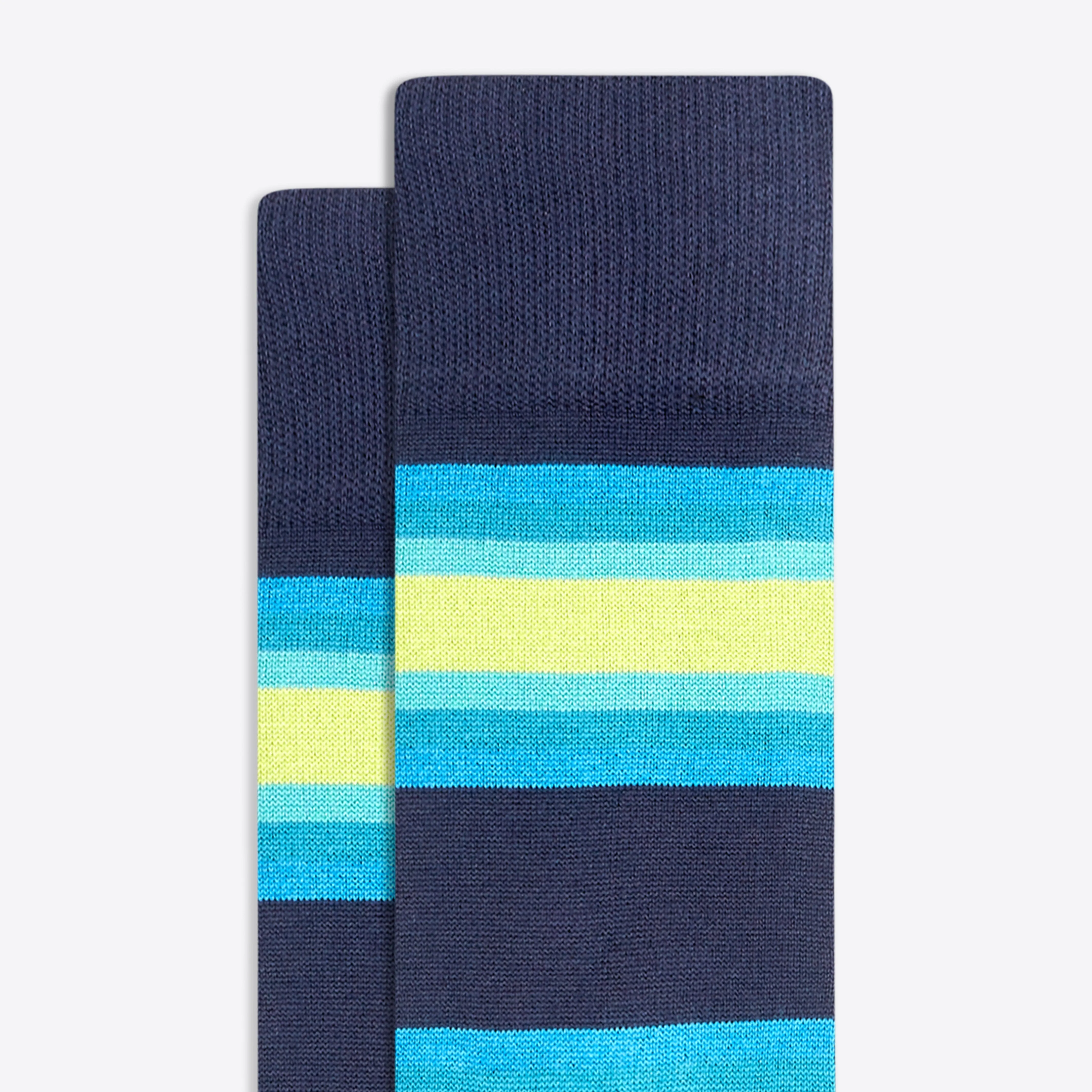 Block Stripe Mid-Calf Socks