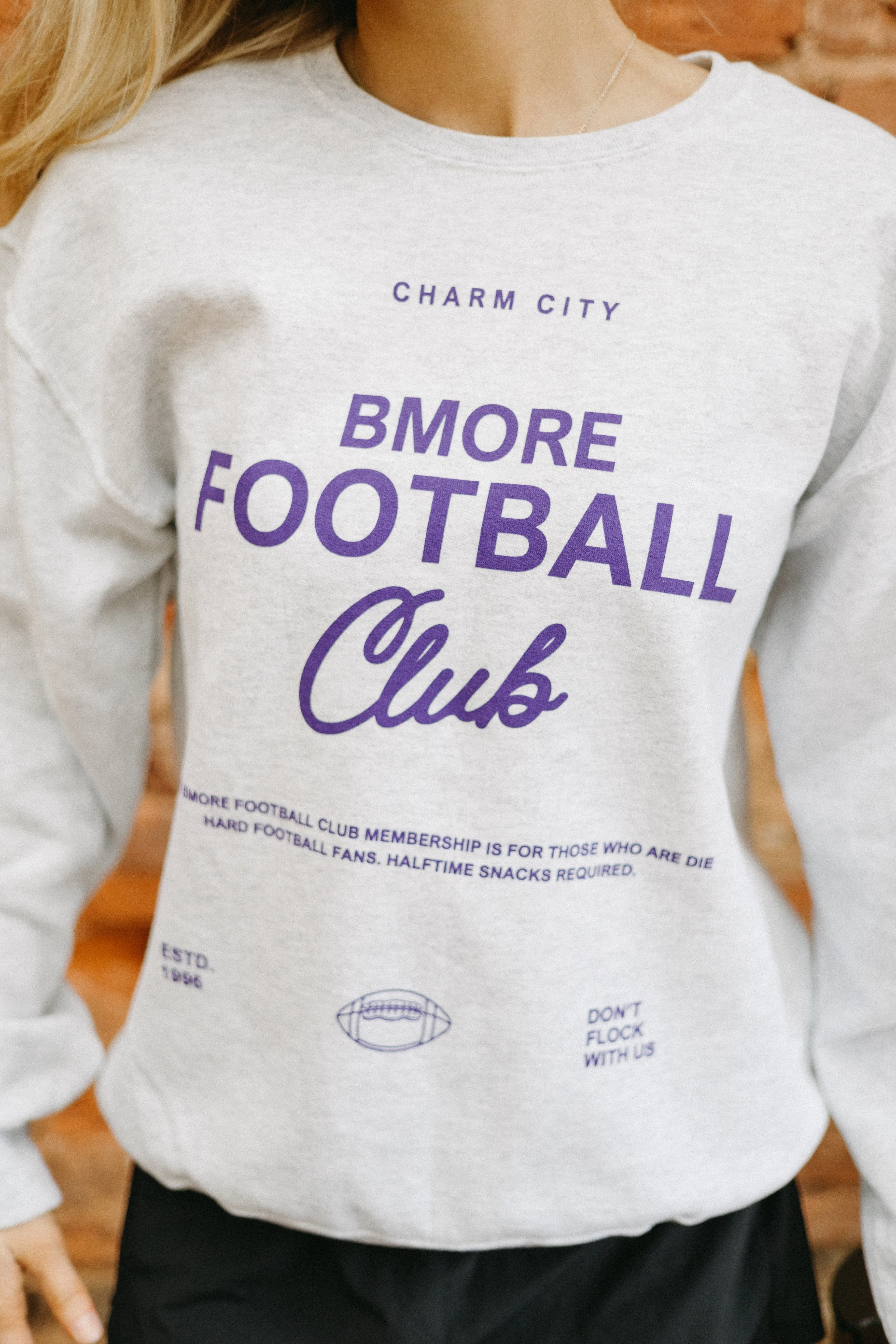 Bmore Football Club Crewneck Sweatshirt By Brightside