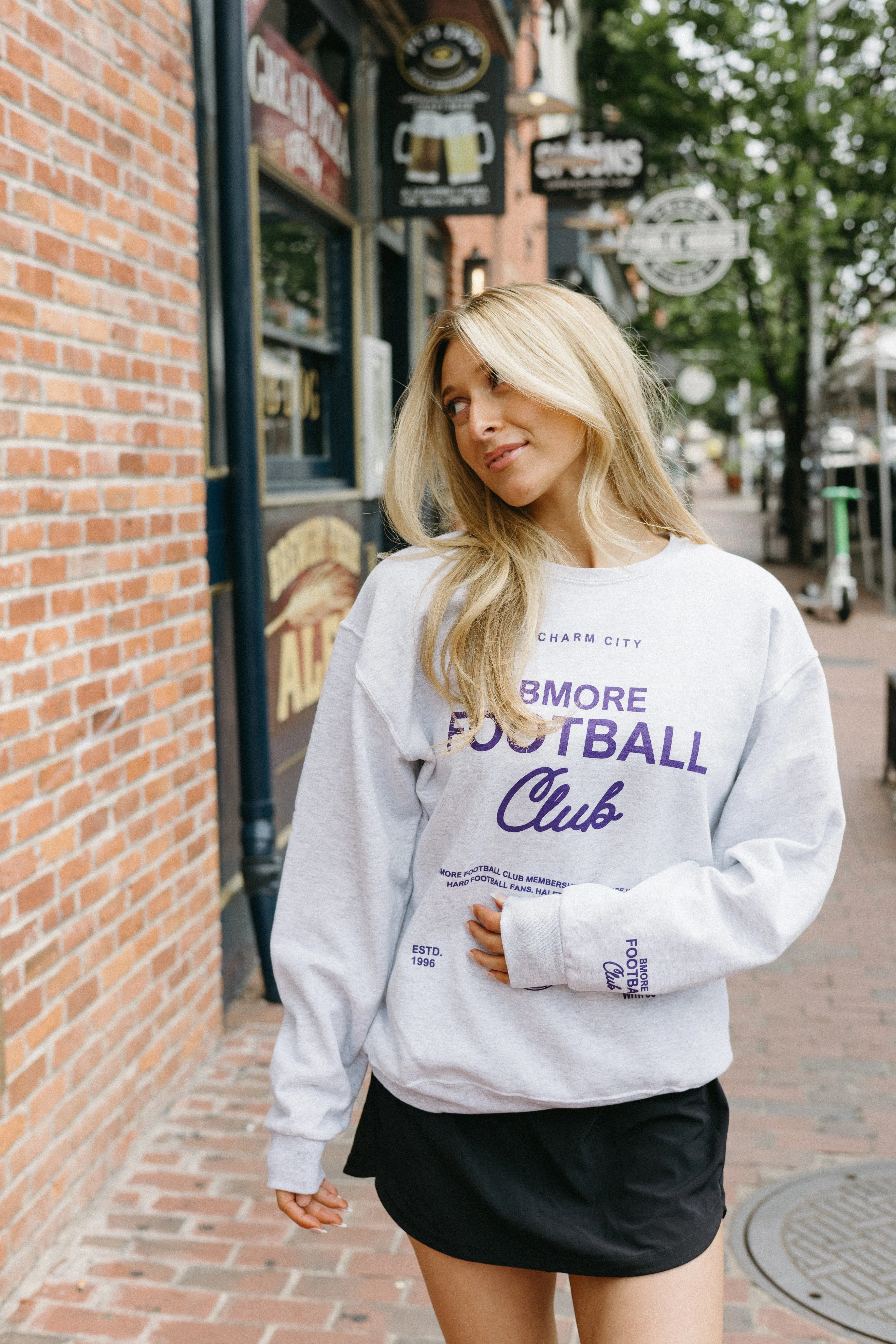 Bmore Football Club Crewneck Sweatshirt By Brightside