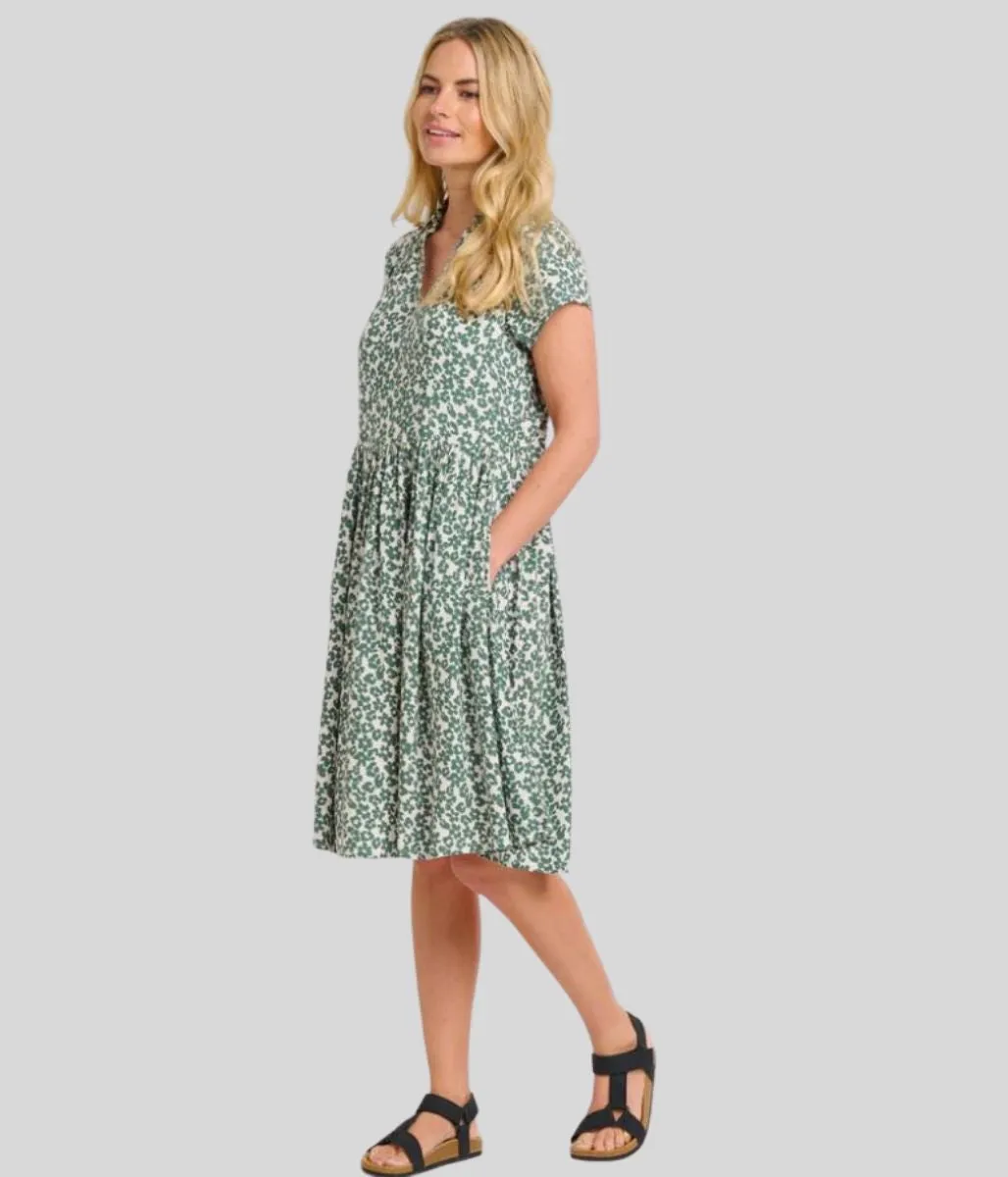 Brakeburn Leopard Short Sleeve Dress