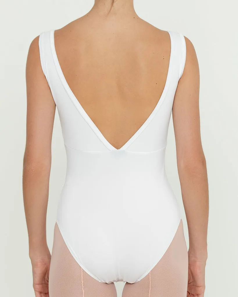 Bullet Pointe Velvet Trim Tank Leotard - Womens