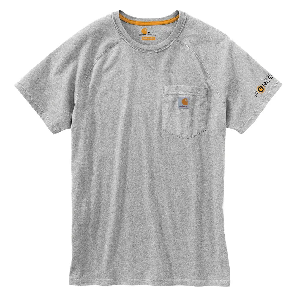 Carhartt Men's Force® Delmont Short Sleeve T-Shirt_Heather Grey