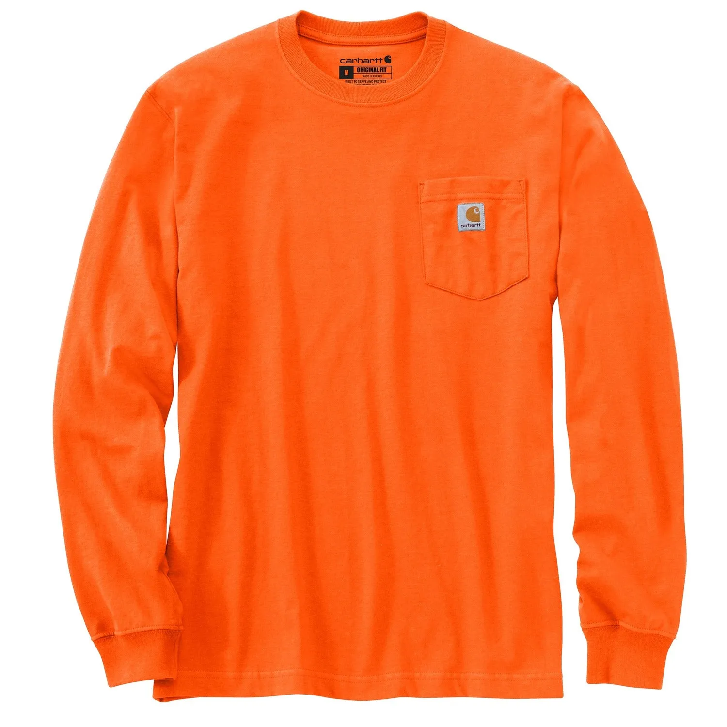 Carhartt Men's Long Sleeve Pocket T-Shirt_Brite Orange