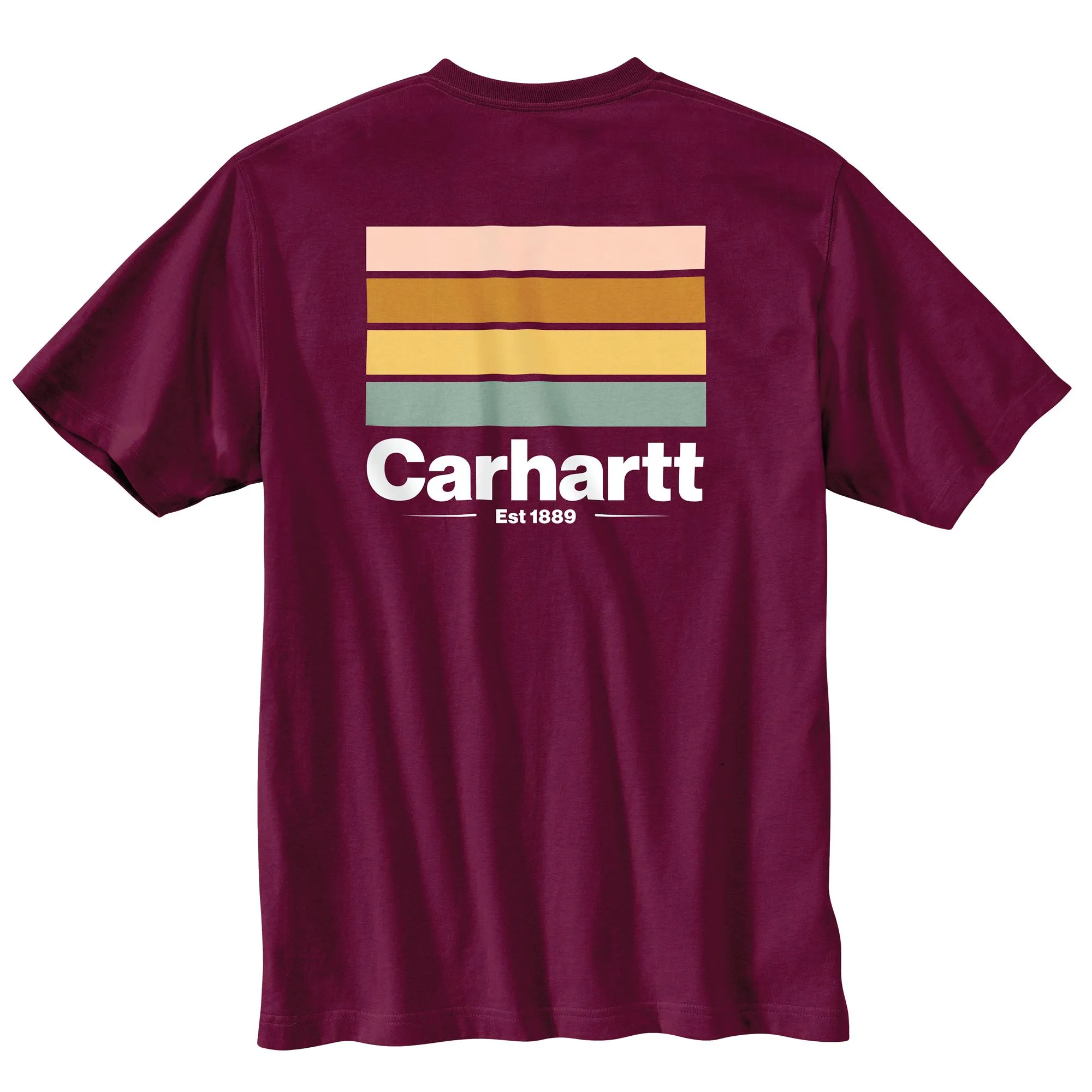 Carhartt Men's Relaxed Fit Heavyweight Short Sleeve Pocket Line Graphic T-Shirt