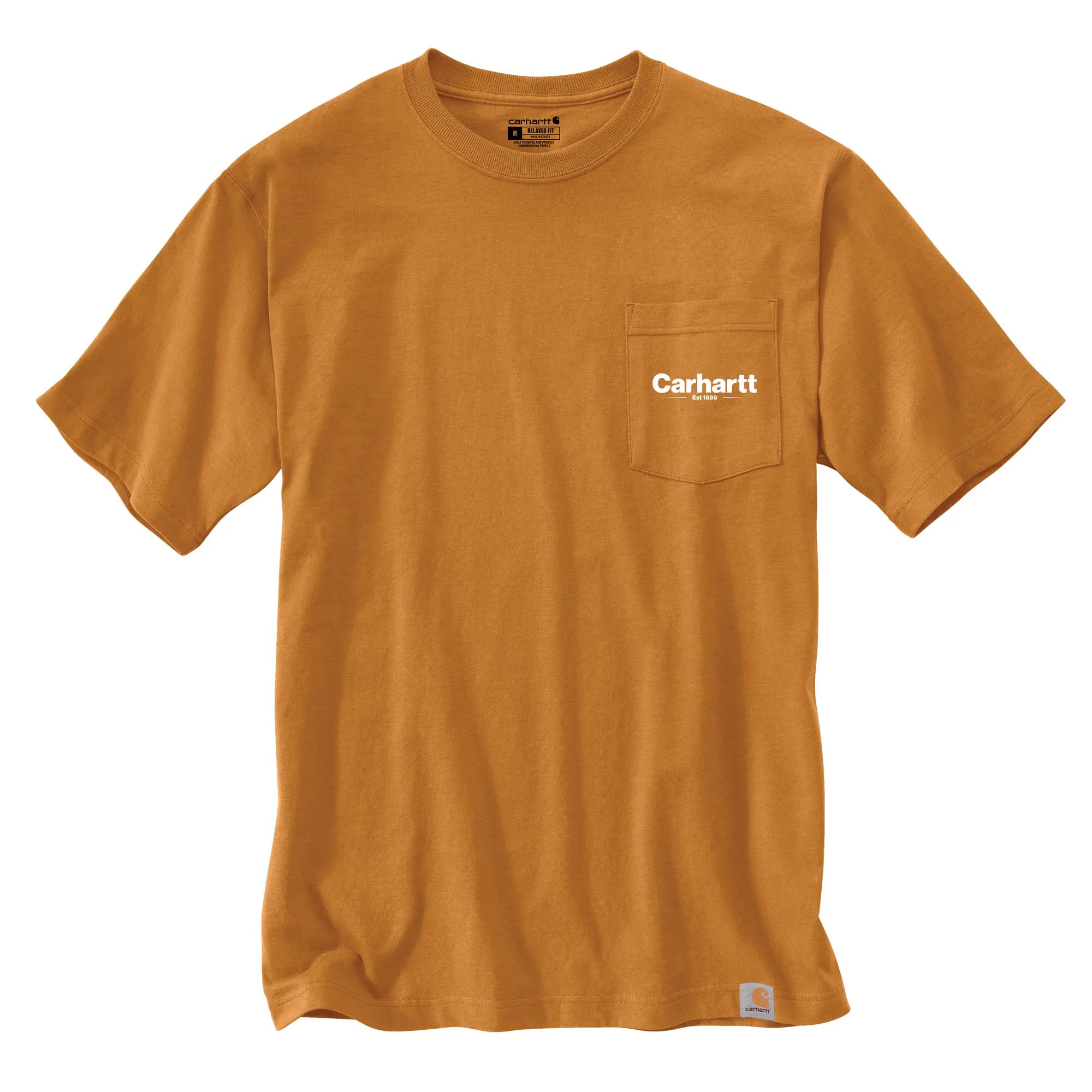 Carhartt Men's Relaxed Fit Heavyweight Short Sleeve Pocket Line Graphic T-Shirt