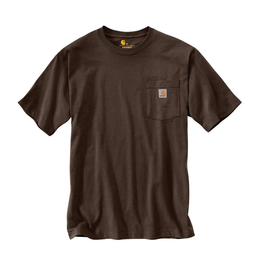 Carhartt Men's Short Sleeve Pocket T-Shirt_Dark Brown