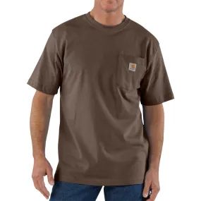 Carhartt Men's Short Sleeve Pocket T-Shirt_Dark Brown