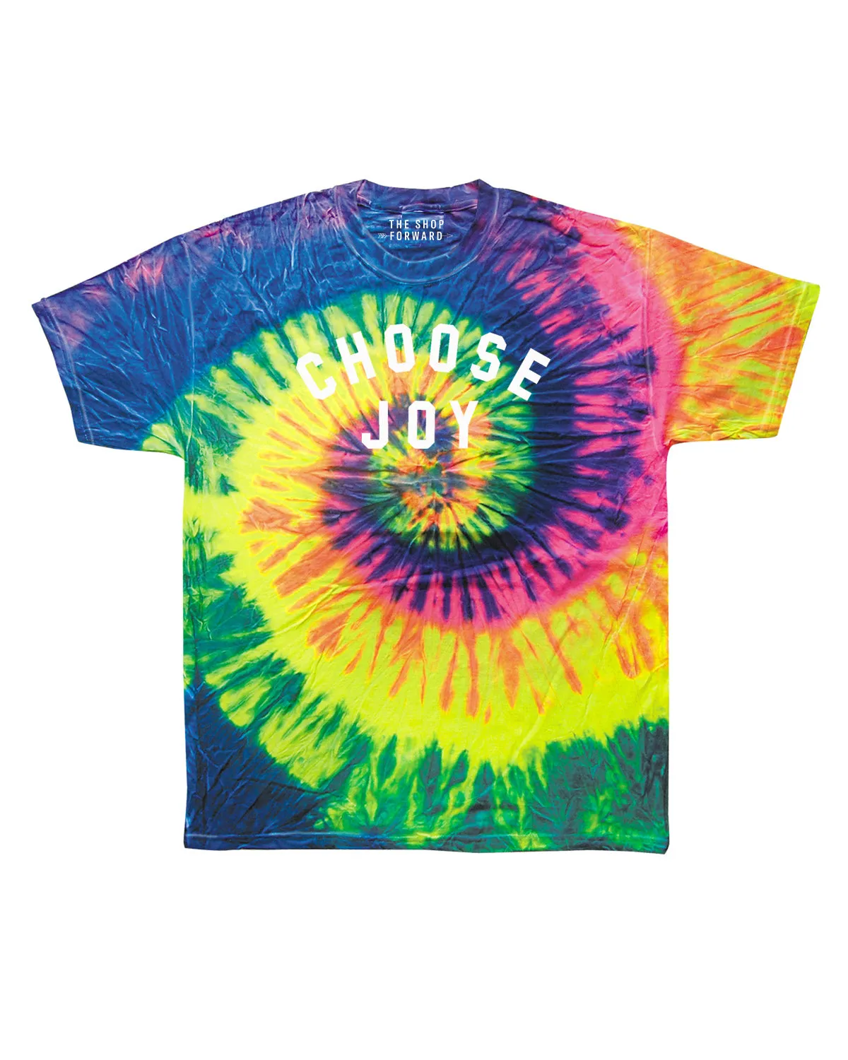 CHOOSE JOY Unisex Bright Neon Tie-Dye Tee