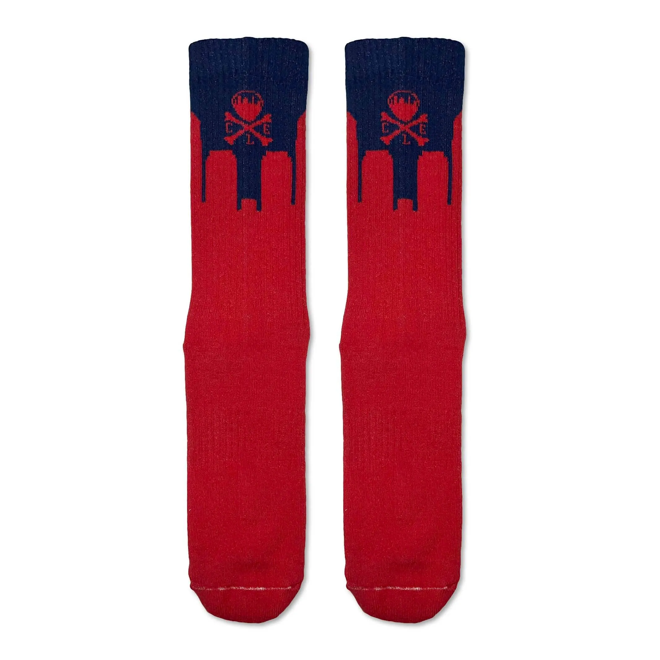 Cleveland Skyline Socks - Navy/Red