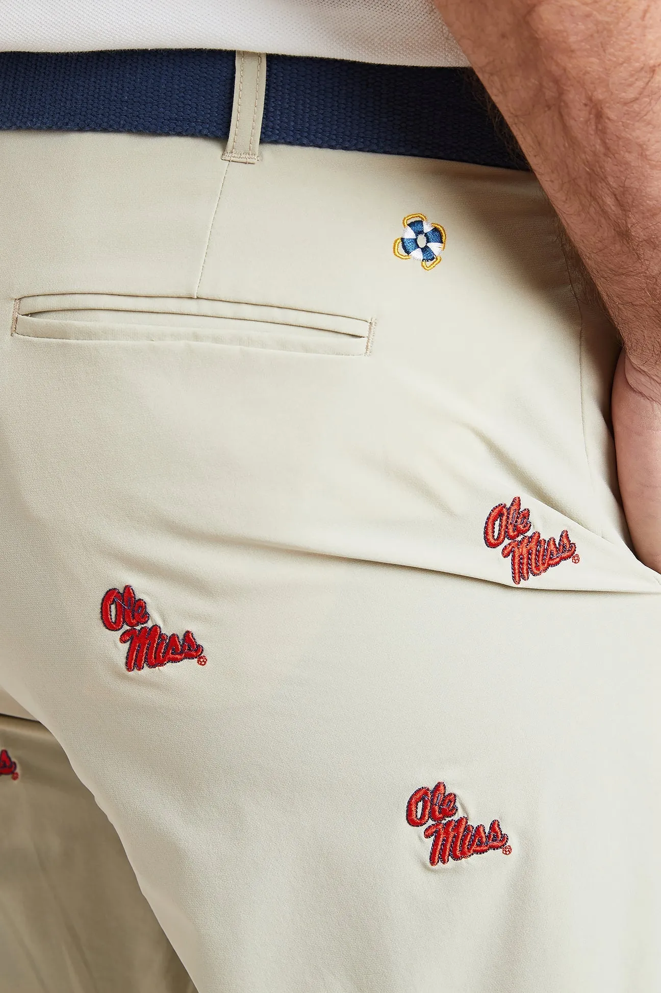 Collegiate ACKformance Short Khaki with Ole Miss