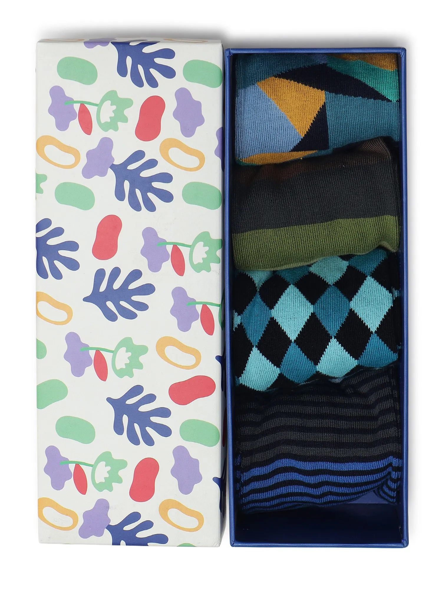 Cool Colours Box Of 4 Pairs | Mid Calf Crew Socks