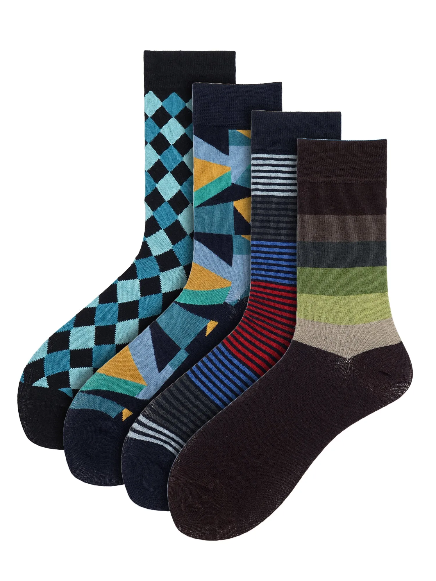 Cool Colours Box Of 4 Pairs | Mid Calf Crew Socks