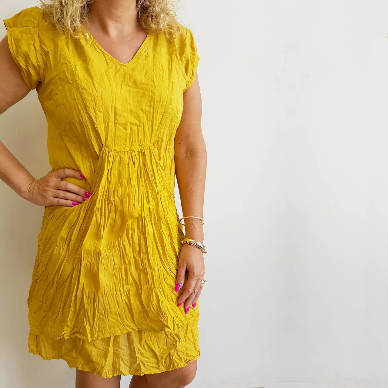 Cotton Overlay Dress